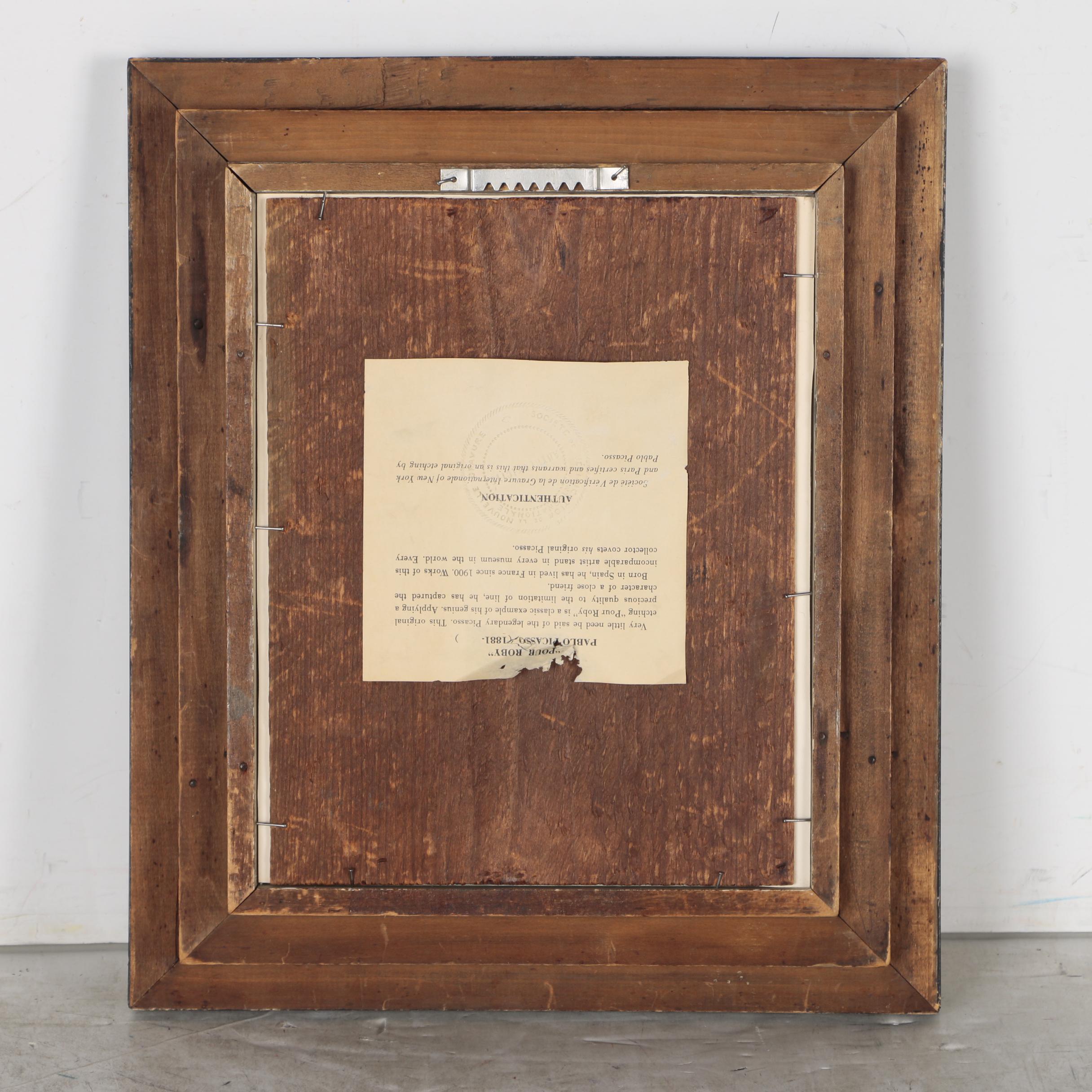 Restrike Etching after Pablo Picasso "L'Age du Soleil (Pour Roby)"