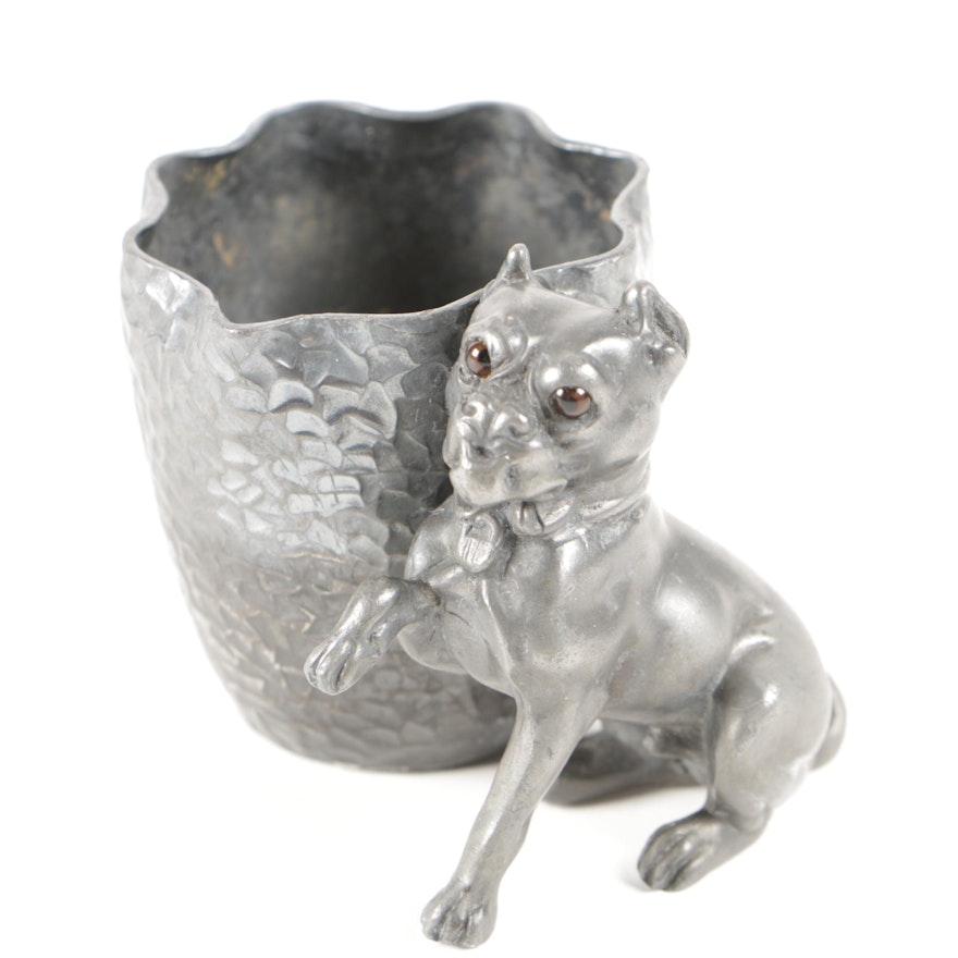 Derby Silver Co. Silver Plate Figural Dog Toothpick Holder