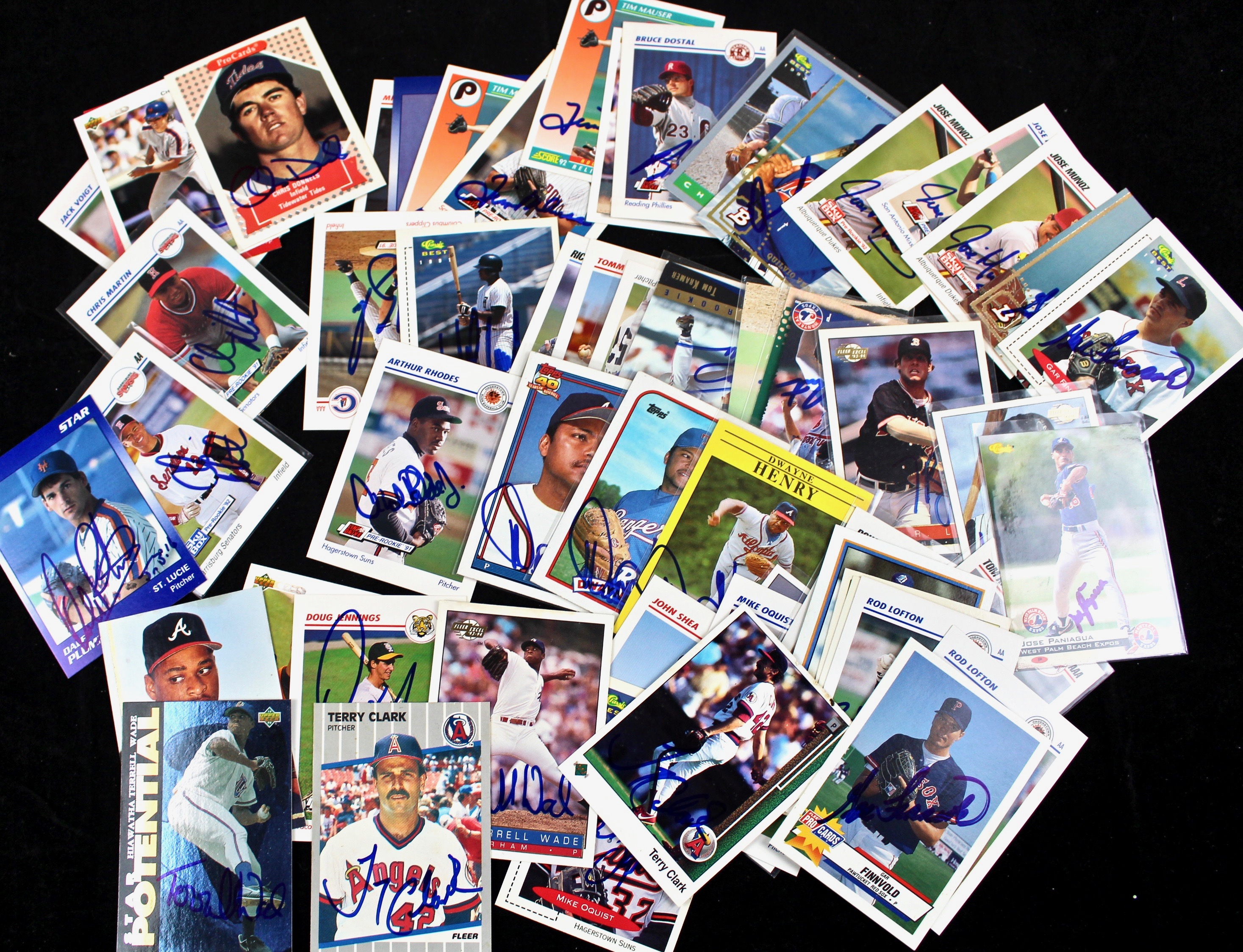 Over 600 Hand Signed Autographed Baseball Cards From the 80s and 90s