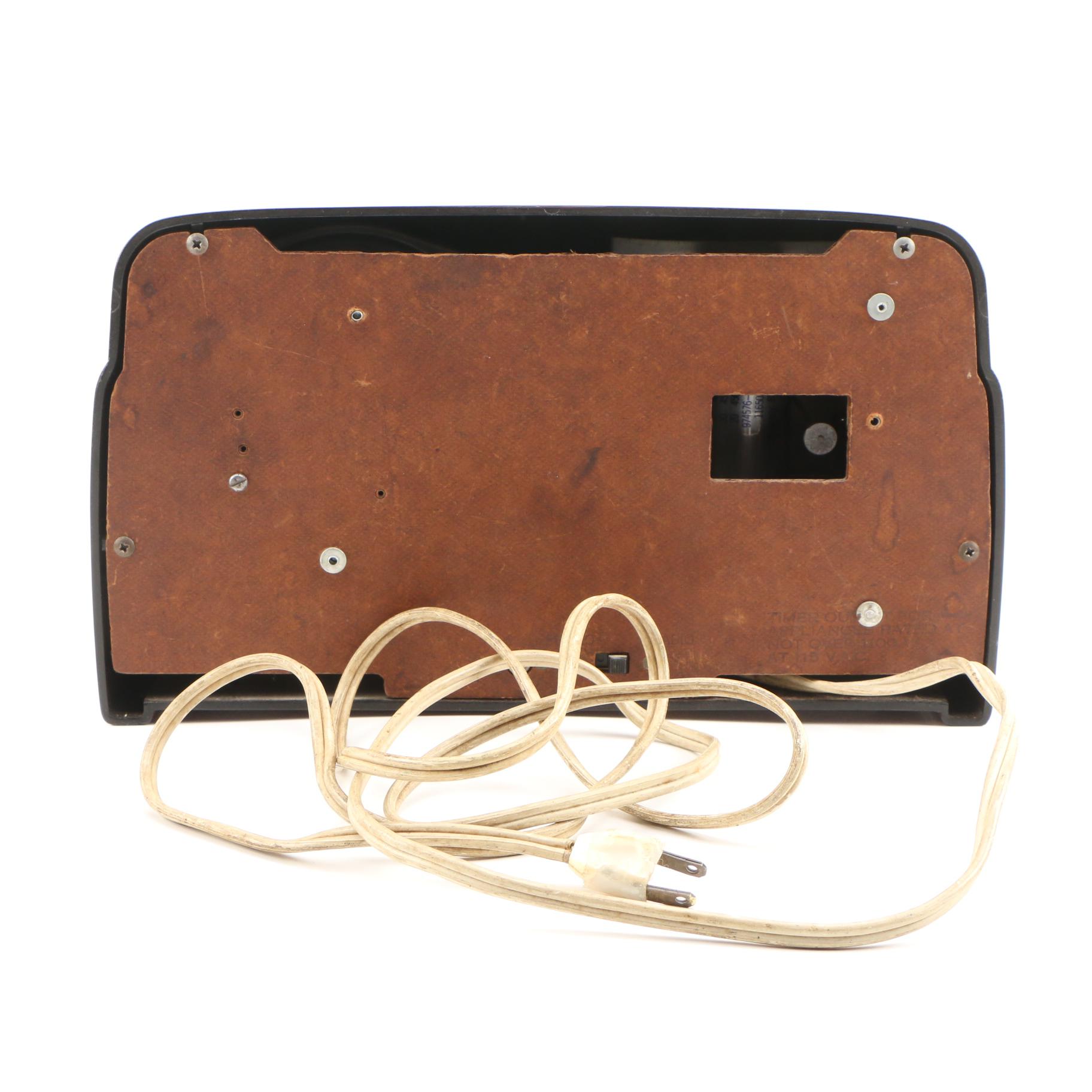 Mid Century Modern Crosley Clock Radio, 1950s