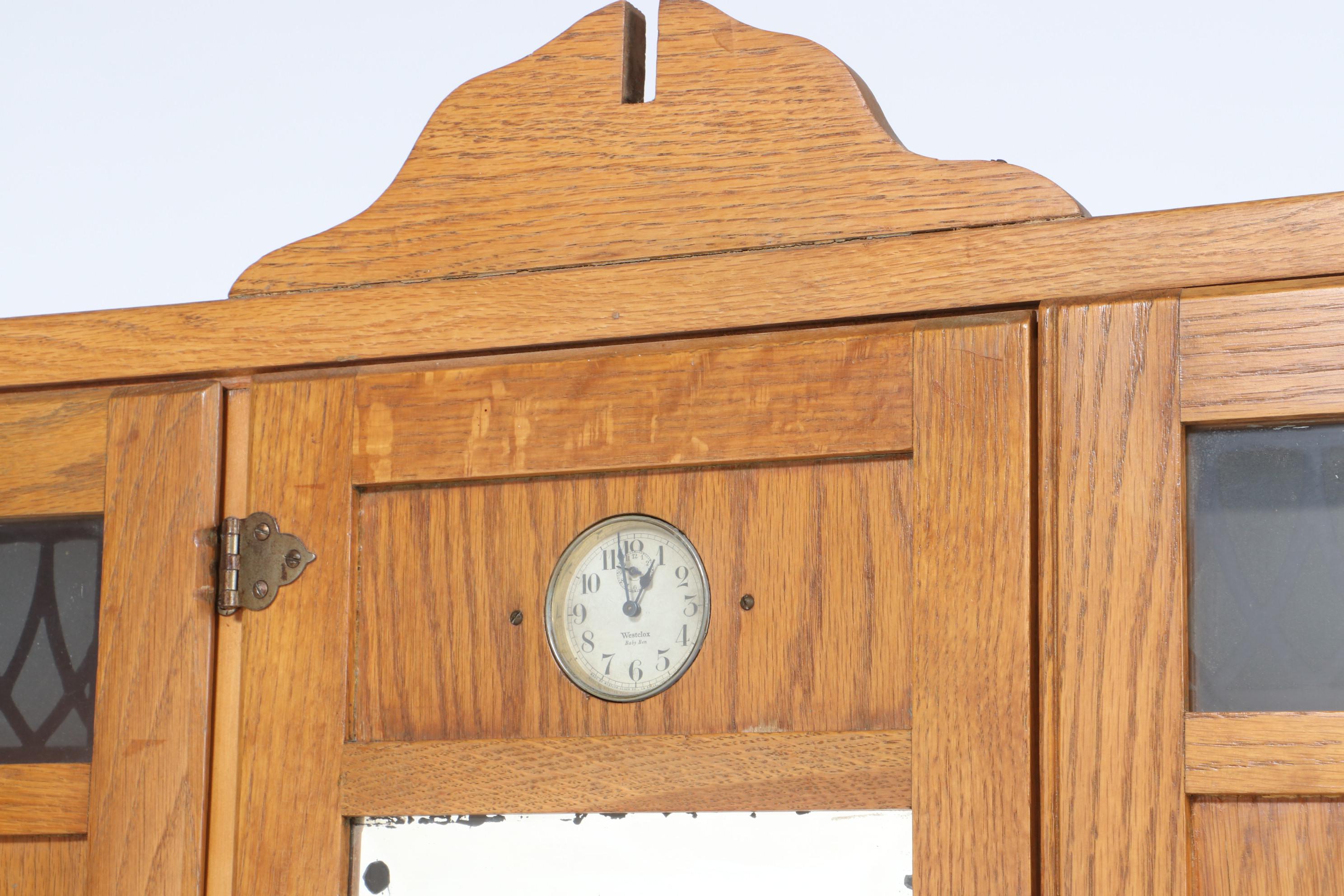 Boone Kitchen Cabinet Company Oak Hoosier-Style Cabinet, circa 1930