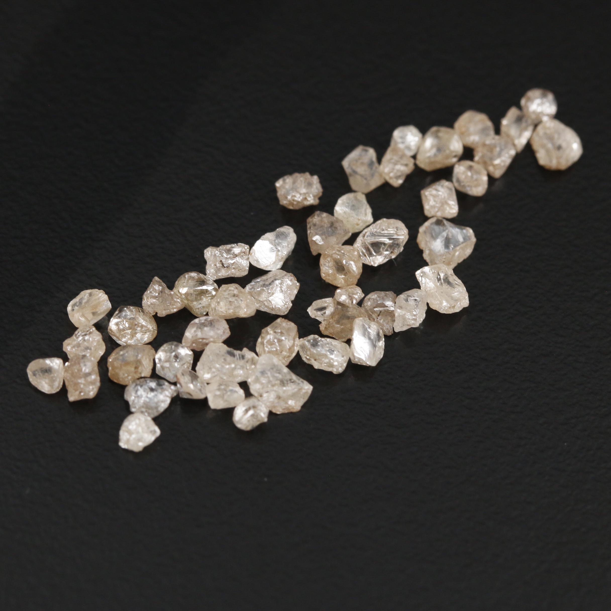 Loose 16.05 CTW Rough Cut Diamonds