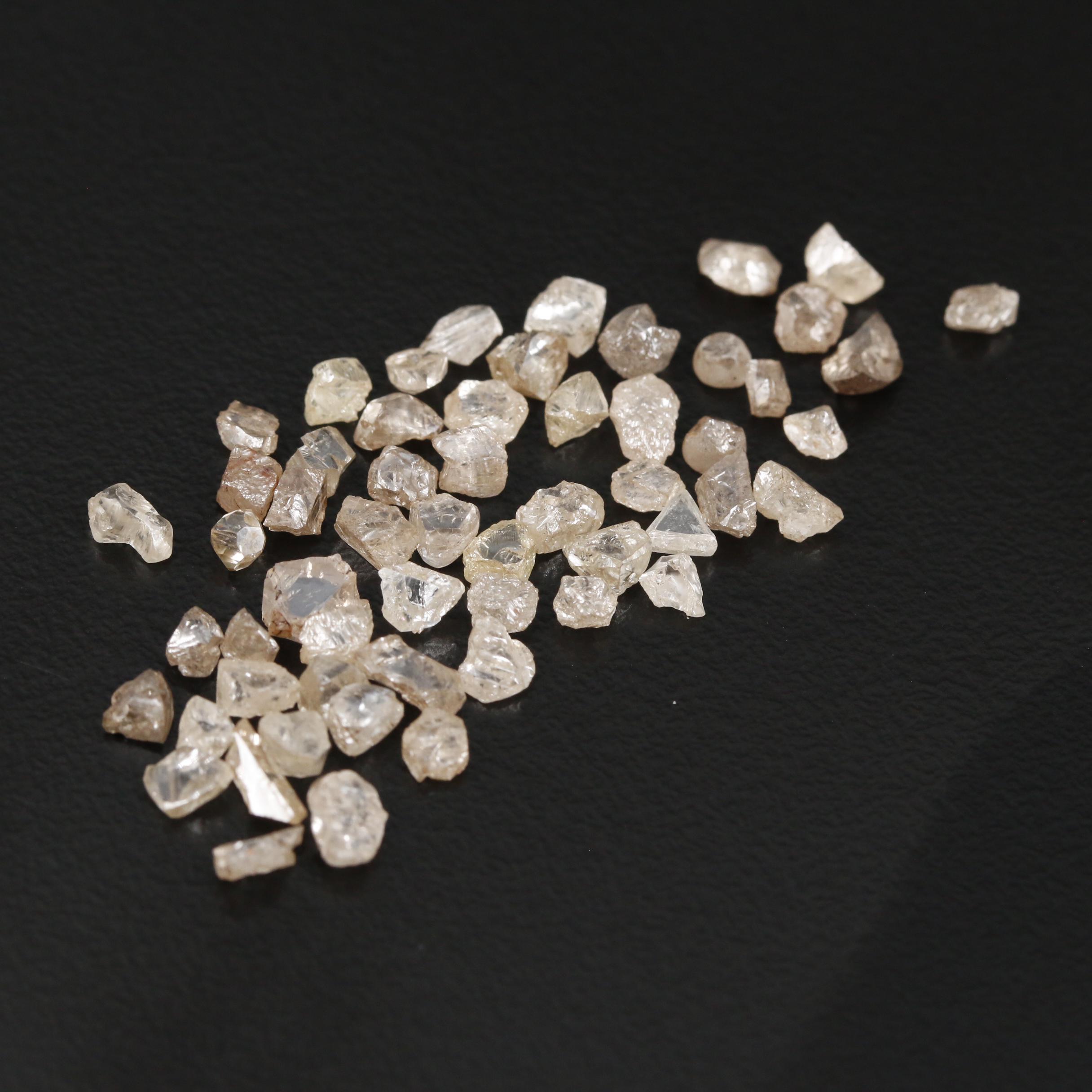Loose 16.05 CTW Rough Cut Diamonds