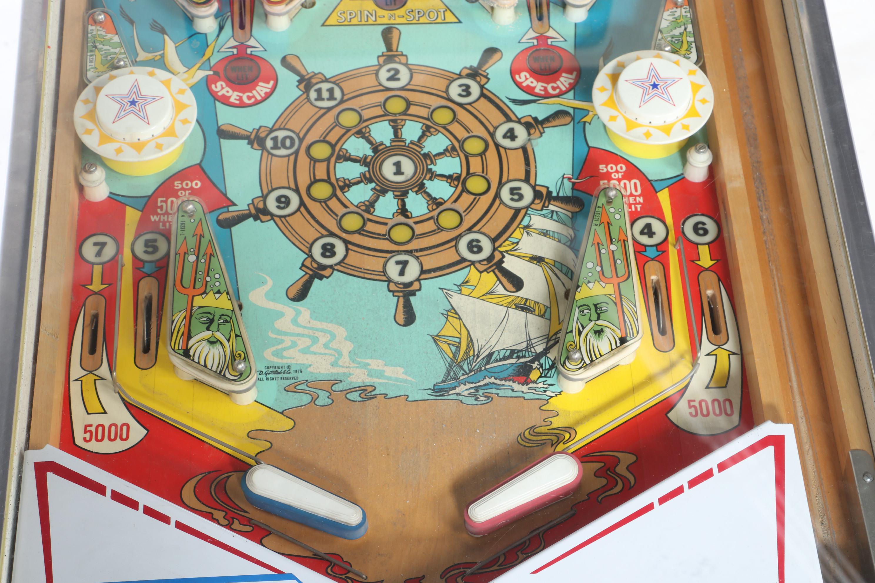 D. Gottlieb & Co. Buccaneer Pinball Machine, Mid 20th Century