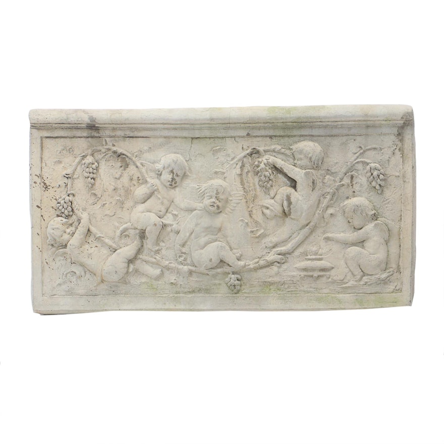 Neoclassical Cast Concrete Garden Frieze, 21st Century