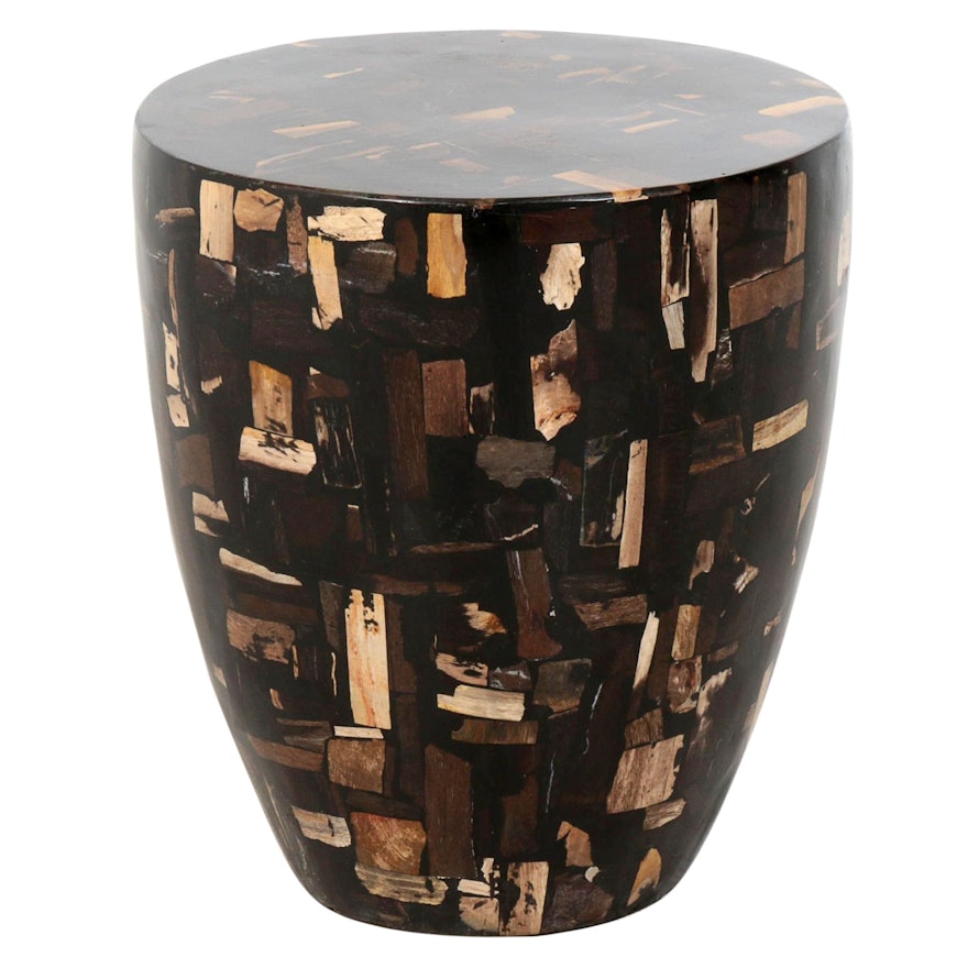 Contemporary Mixed Wood Pedestal