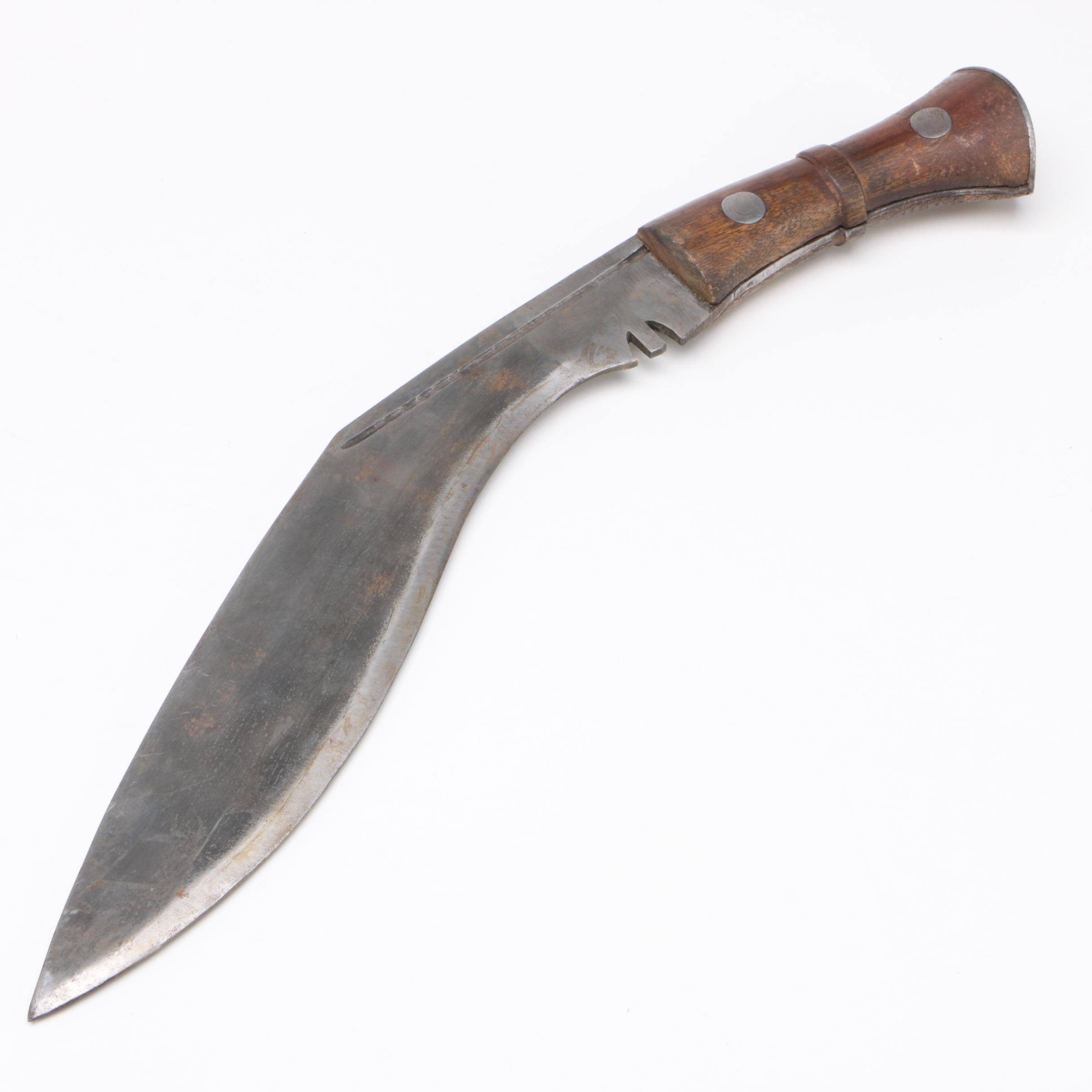 Indian-British Kukri Gurkha "DD-64" Curved Blade Fighting Long Knife
