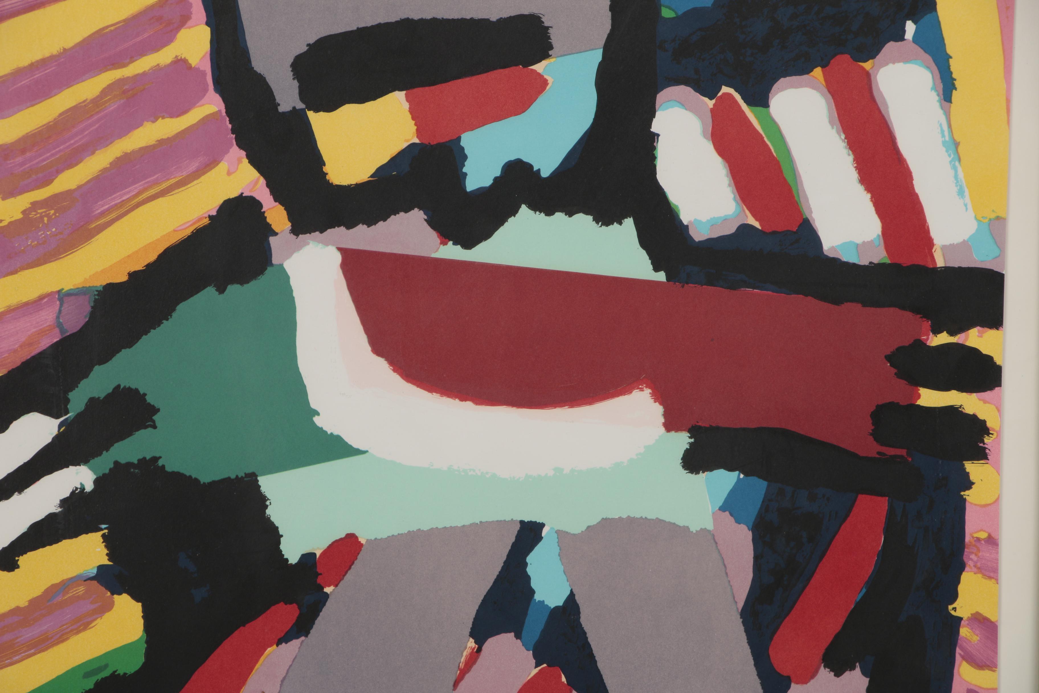 Karel Appel Color Lithograph "Blue Boy"