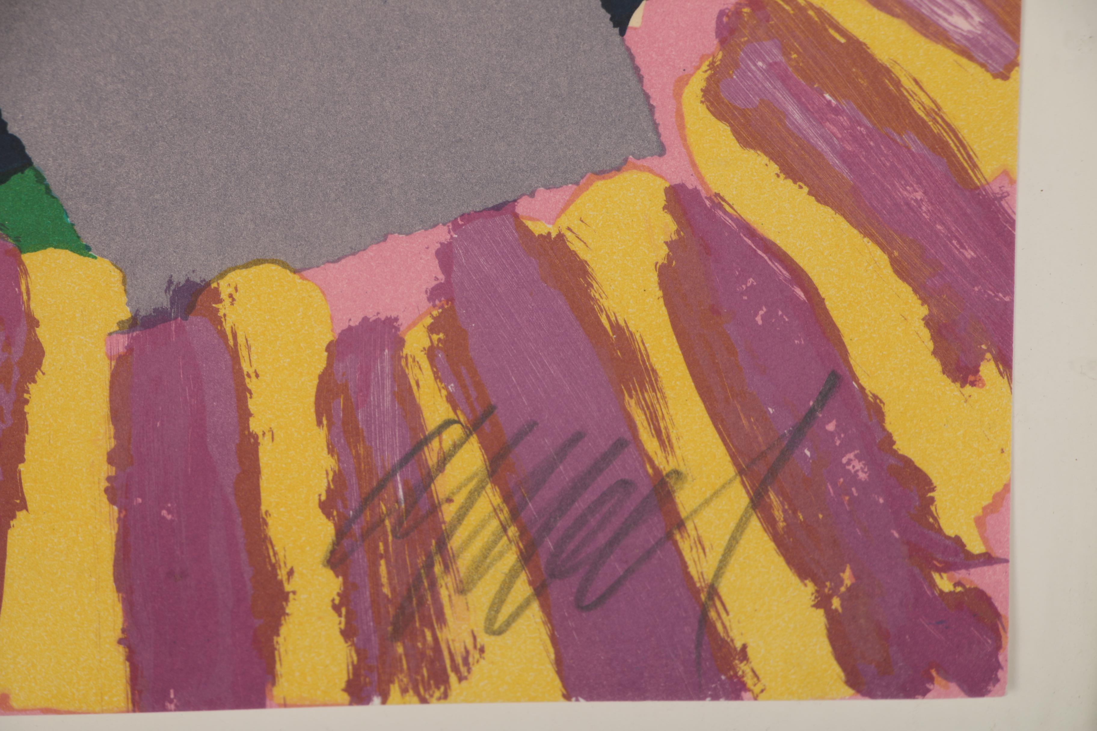 Karel Appel Color Lithograph "Blue Boy"