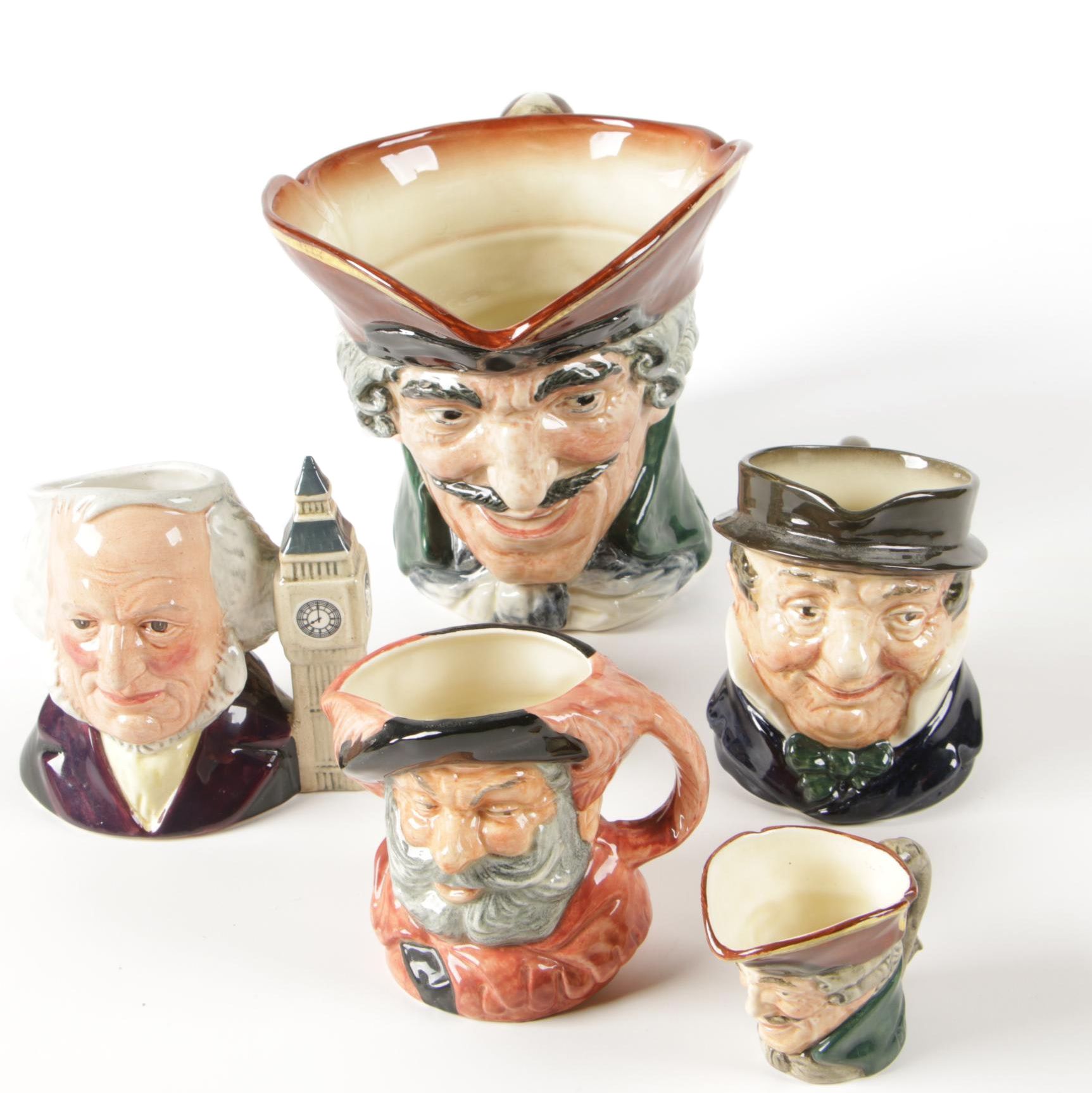 Royal Doulton "Dick Turpin" Earthenware Character Jugs and More