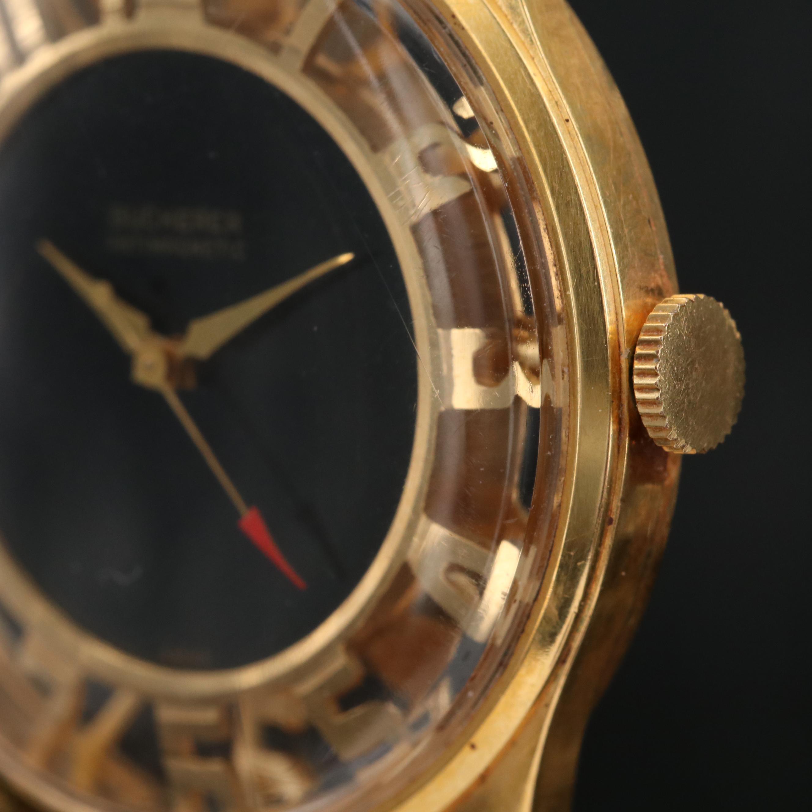 Art Deco Style Bucherer Gold Filled Skeleton Watch
