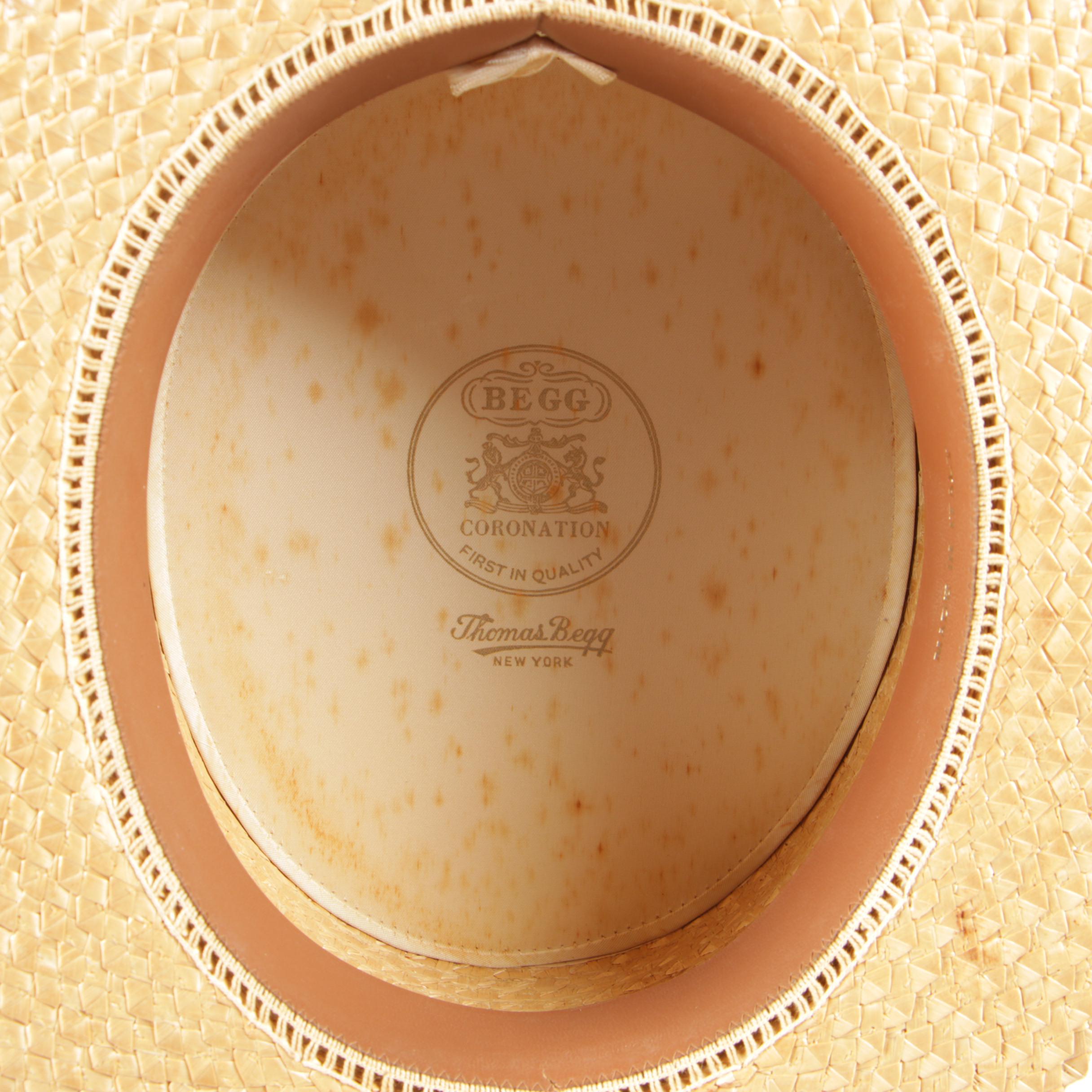 Thomas Begg Original and Paragon Straw Boater Hats, Vintage