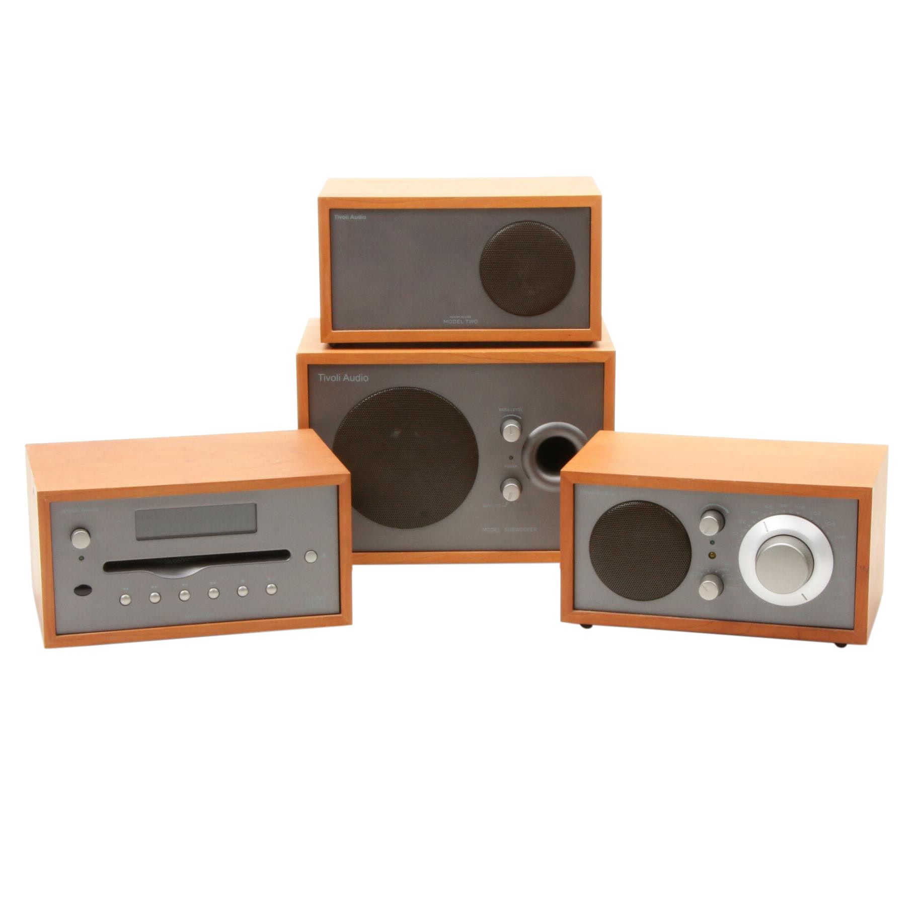 Tivoli Audio Henry Kloss Model Two Stereo Radio with CD Player and Subwoofer