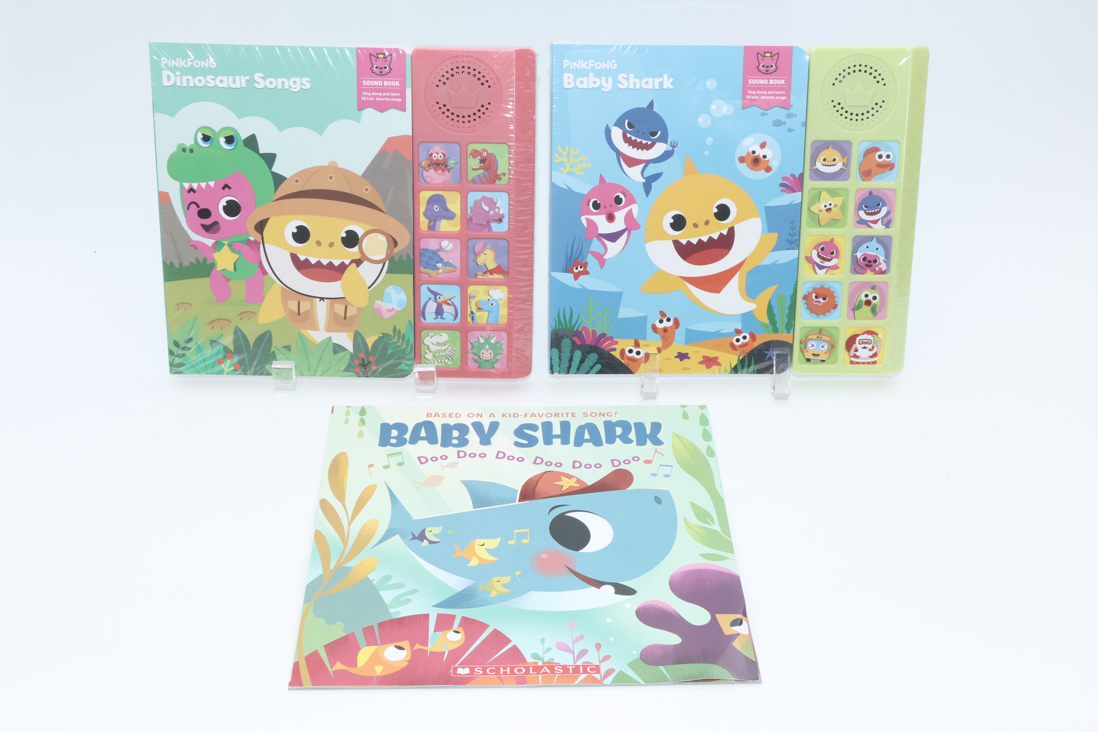 "Baby Shark" Sound Books and Sound Plush Toys by Pinkfong