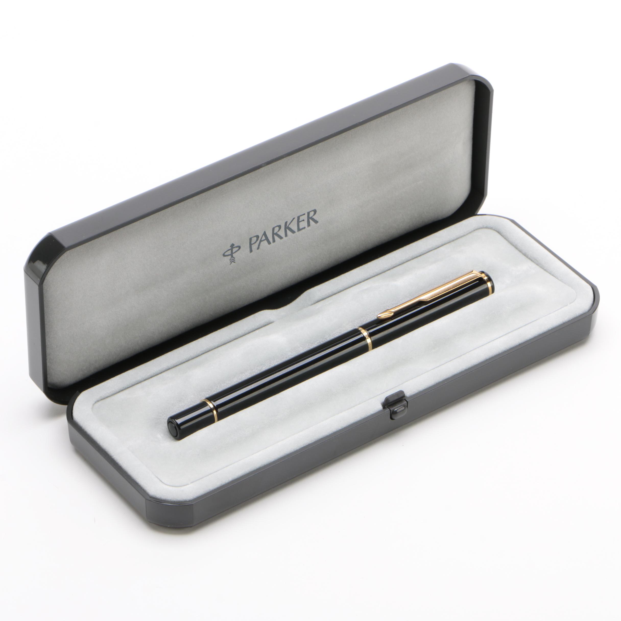 Parker "Rialto" Ballpoint Pen in Black Lacquer, UK Edition, 1996
