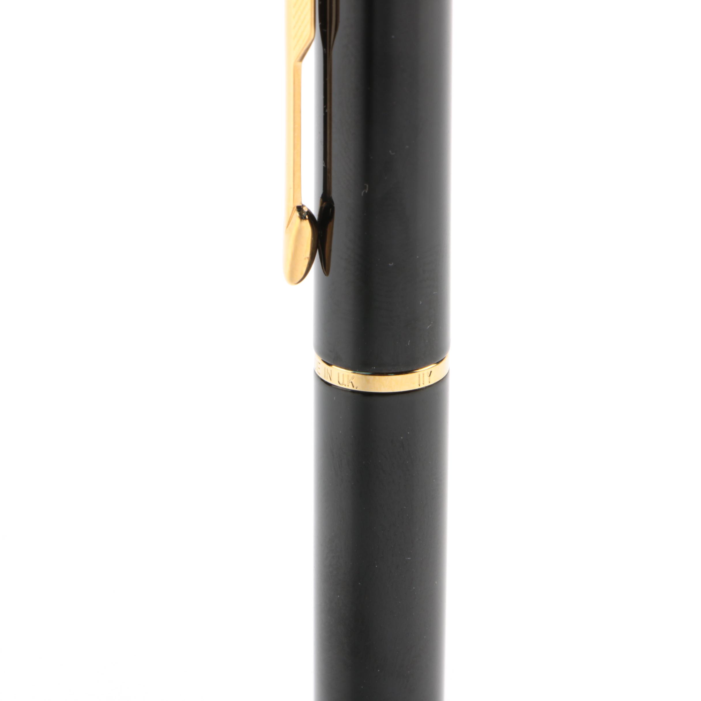 Parker "Rialto" Ballpoint Pen in Black Lacquer, UK Edition, 1996