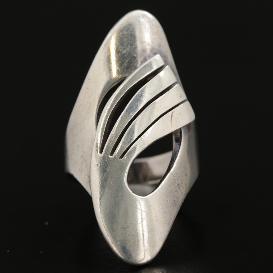 Mexican Sterling Silver Pointer Ring