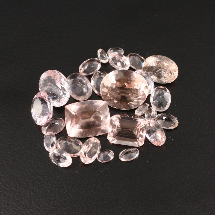 Loose 24.80 CTW Morganite Gemstones