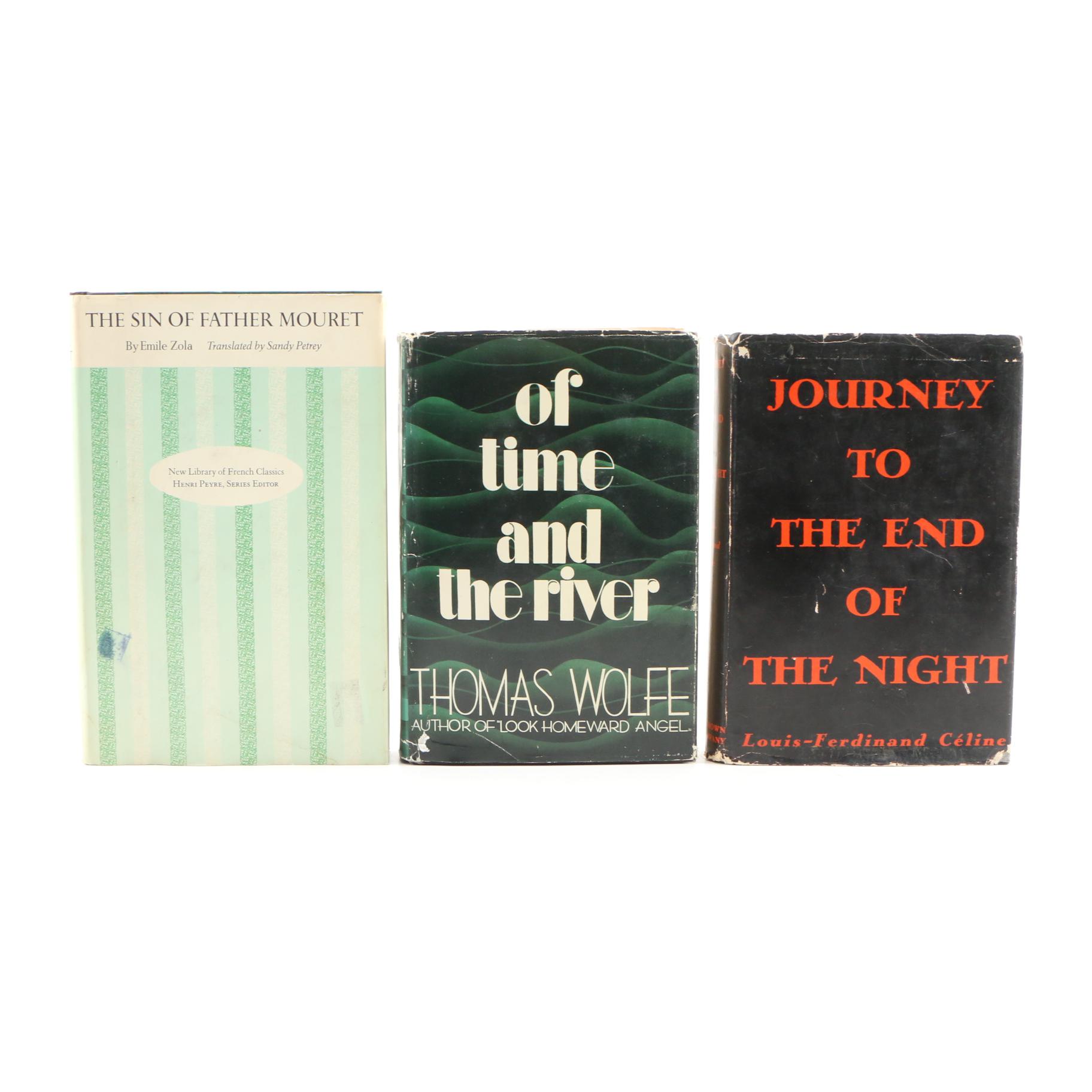 Fiction Books Including Vladimir Nabokov, Thomas Wolfe, and Émile Zola