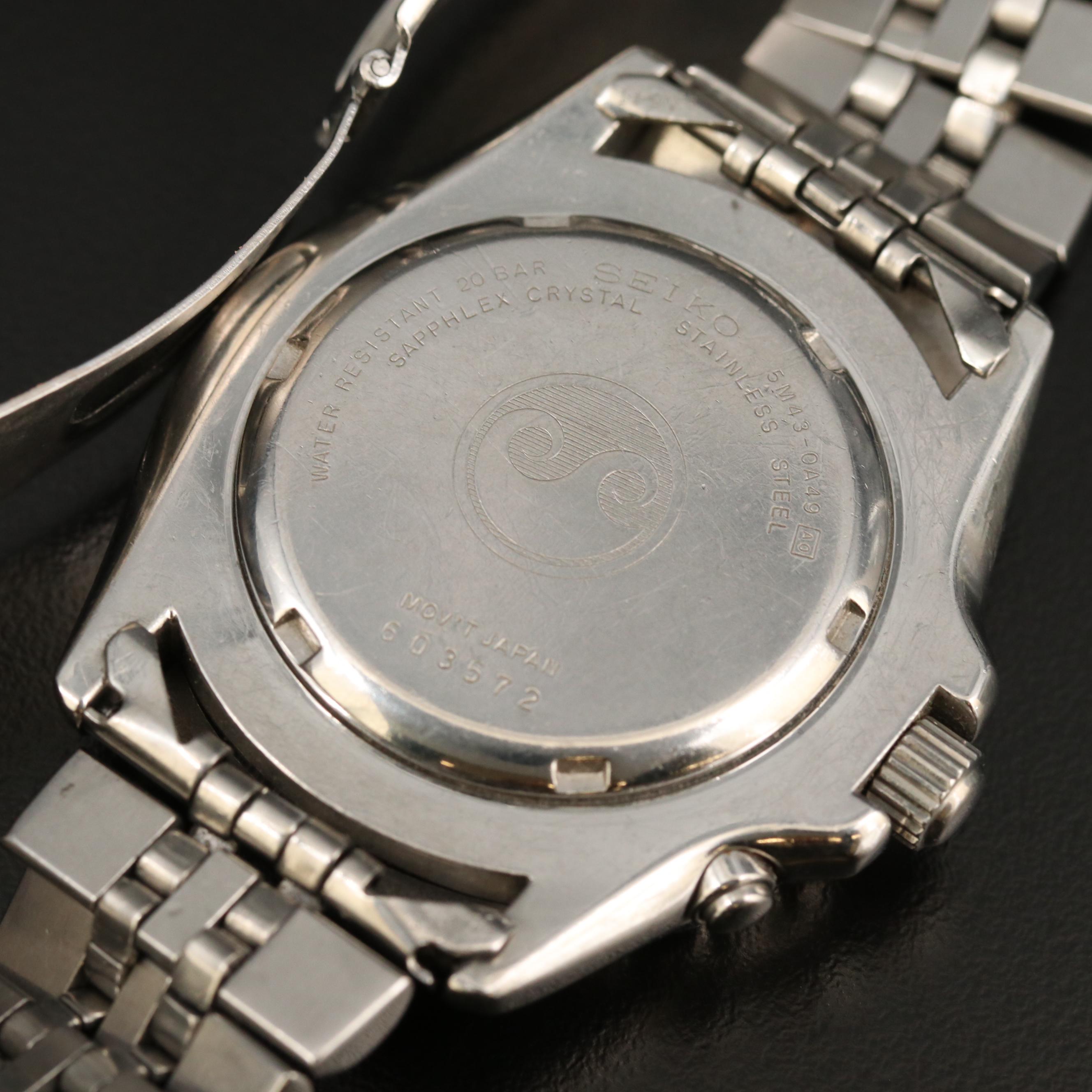 Seiko SKJ Kinetic Sports 200 Stainless Steel Watch