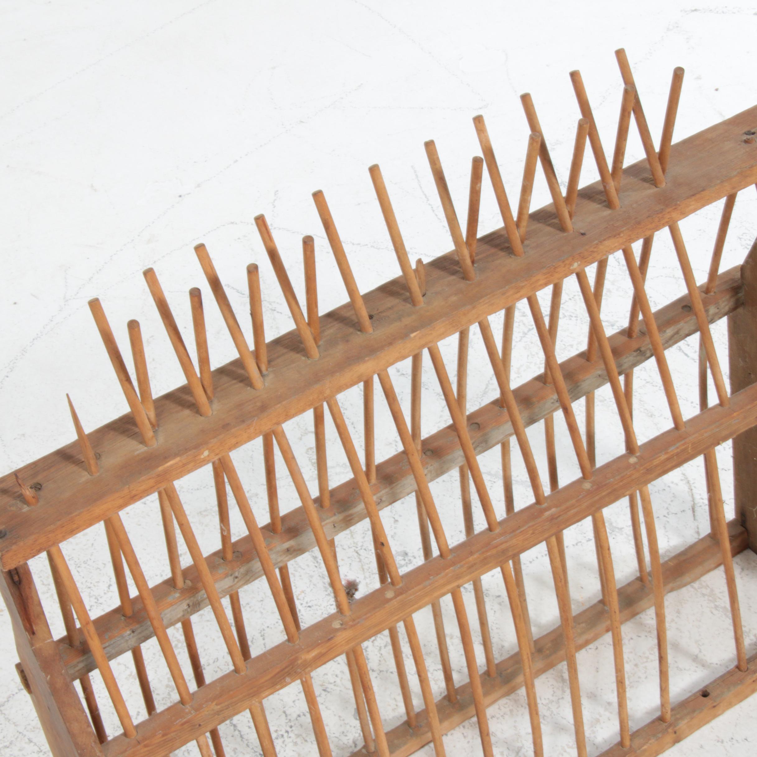 Primitive Wood Dowel Rack
