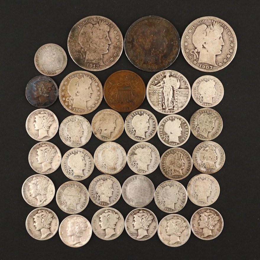 American Coin Selection Featuring 1891 Seated Liberty Silver Dime