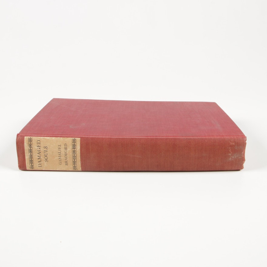 Signed First Edition "Damaged Souls" by Gamaliel Bradford, 1923