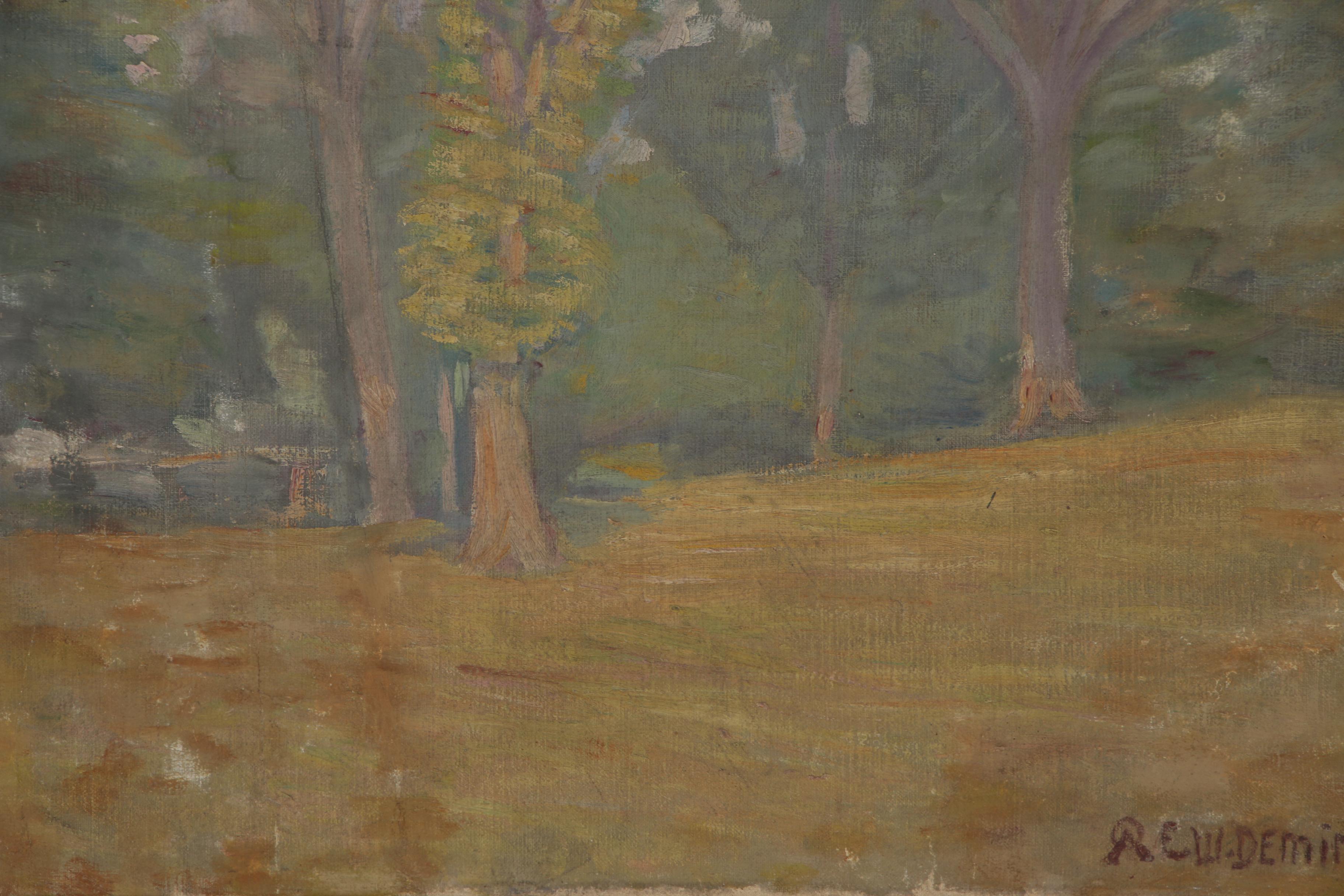 Edwin Willard Deming Landscape Oil Painting, Early 20th century