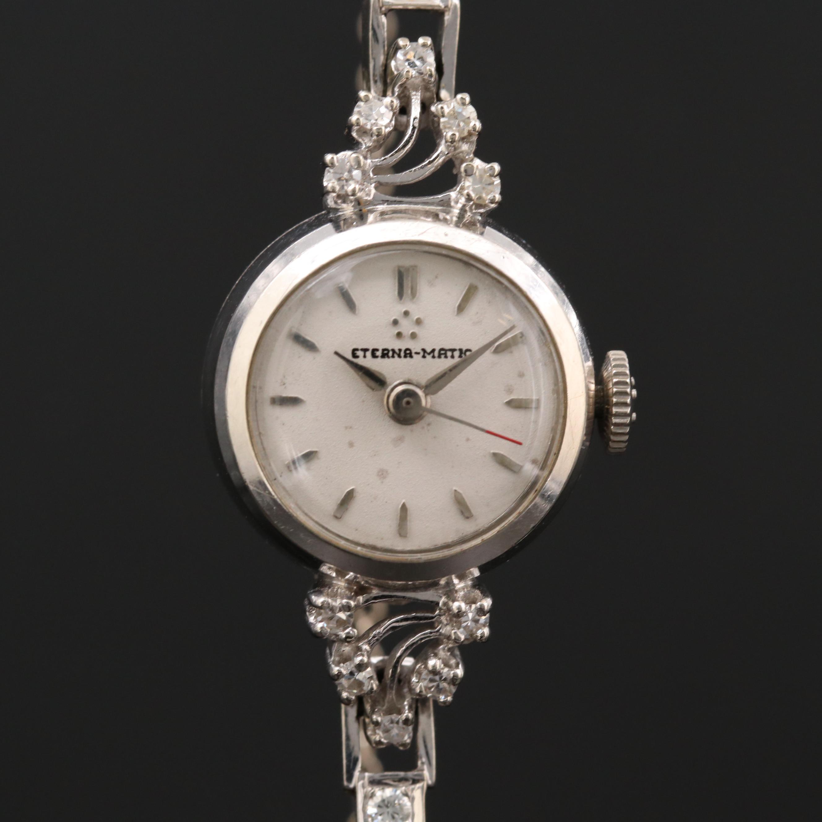 Eterna Eterna-Matic 14K Gold and Diamonds Watch