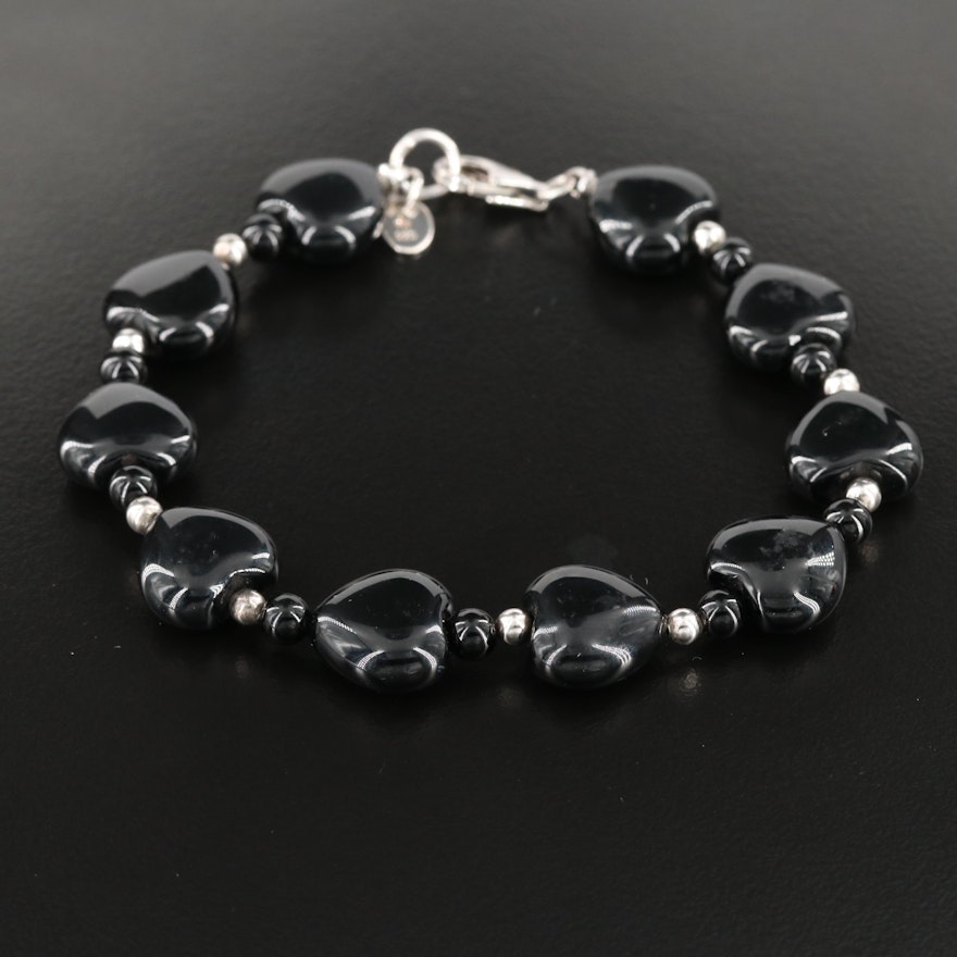 Sterling Silver Black Onyx Bracelet