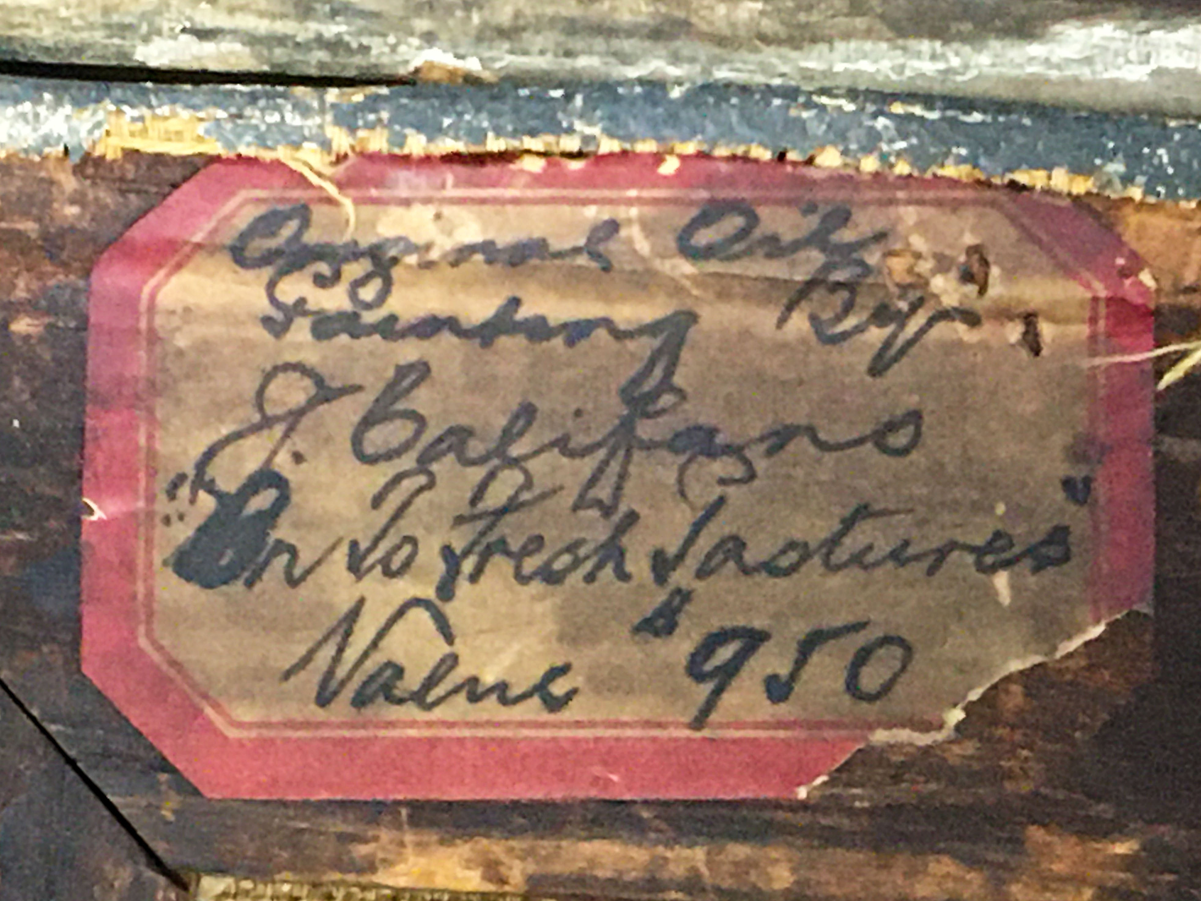 John Califano Oil Painting "On to Fresh Pastures", Late 19th/Early 20th Century