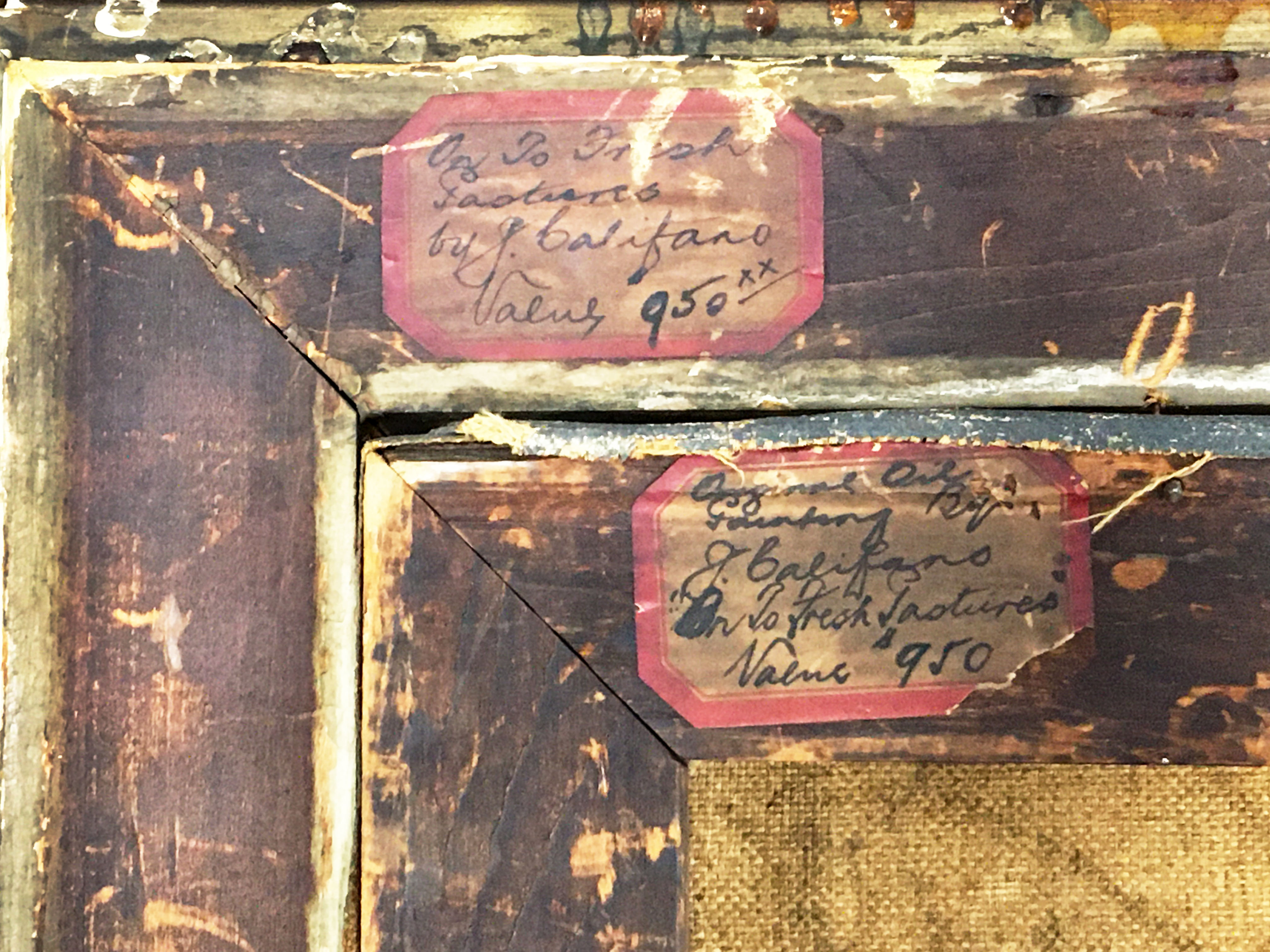 John Califano Oil Painting "On to Fresh Pastures", Late 19th/Early 20th Century