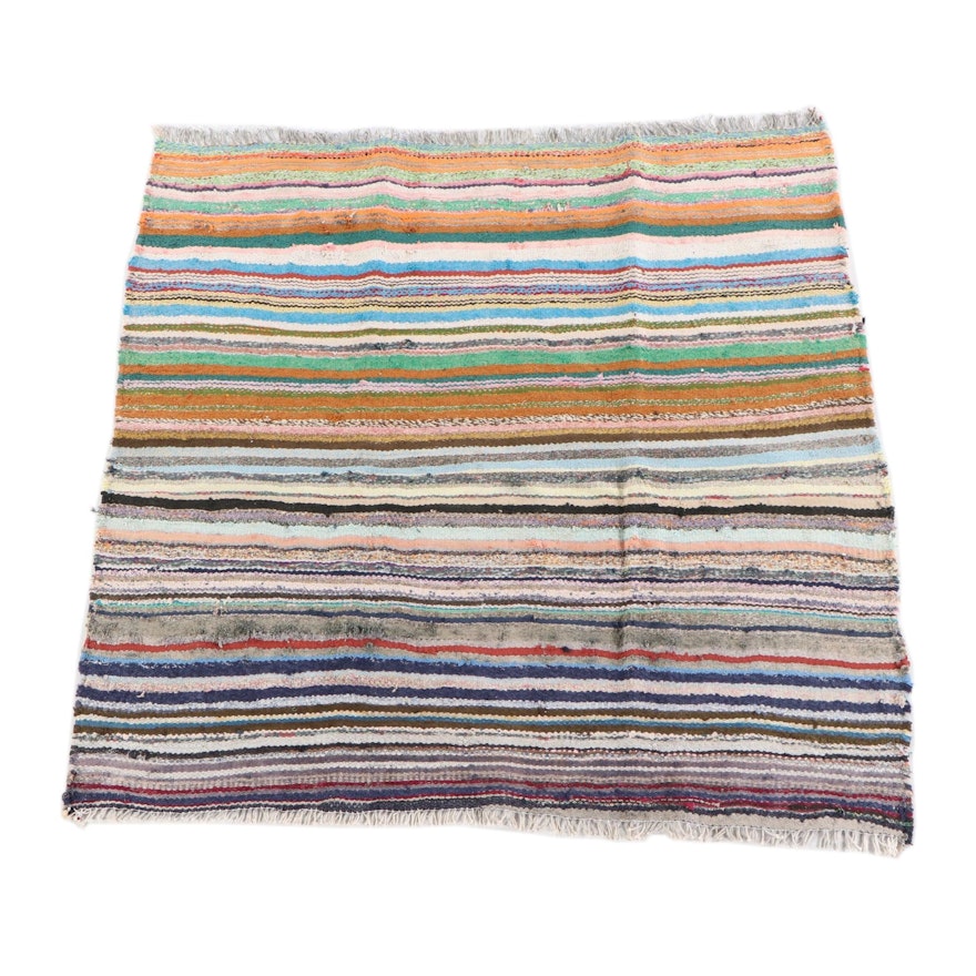 5'2 x 5'1 Handwoven Persian Berber Style Wool Rug