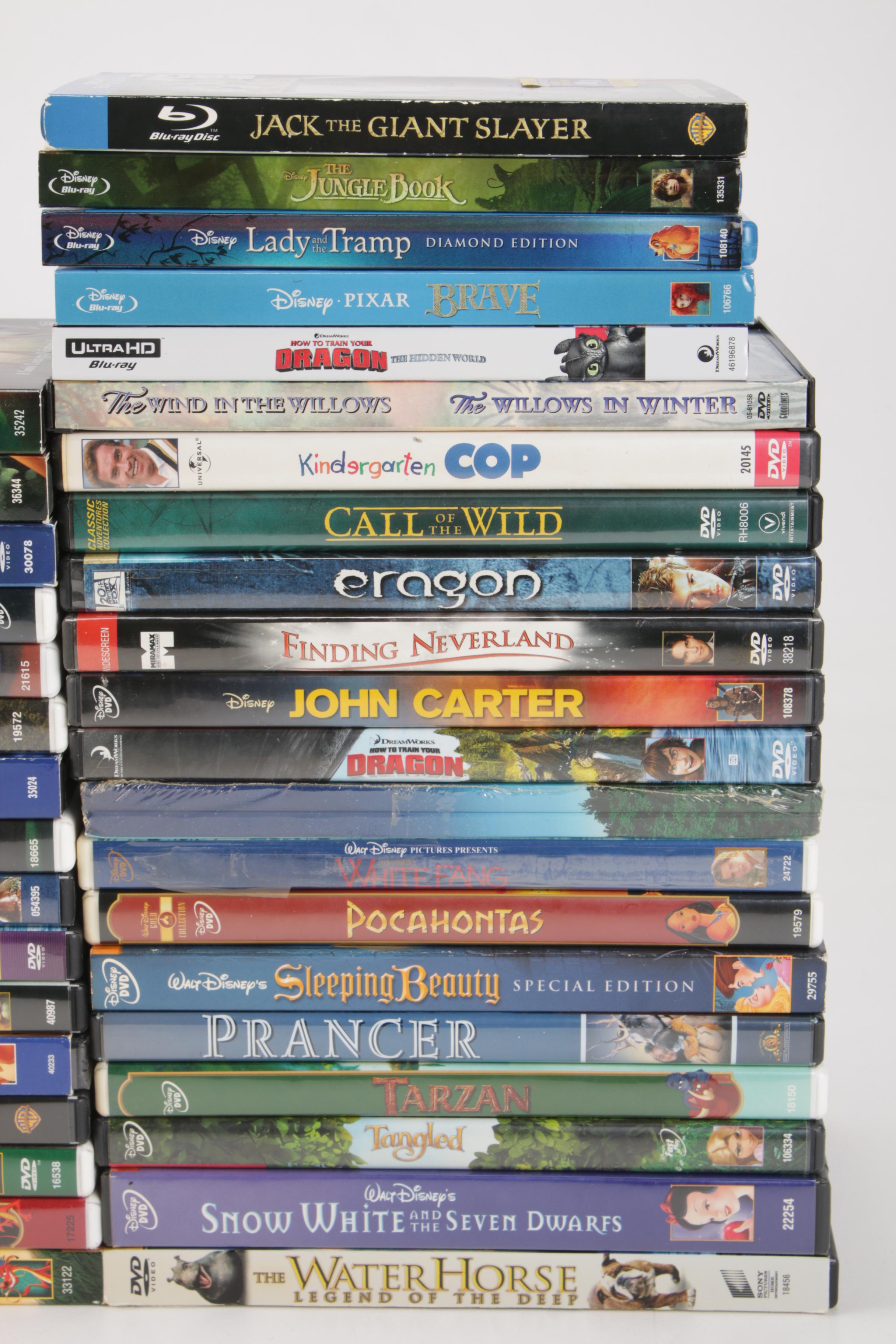 Disney and Children's DVDs Including "Maleficent" "Monsters Inc." and Others