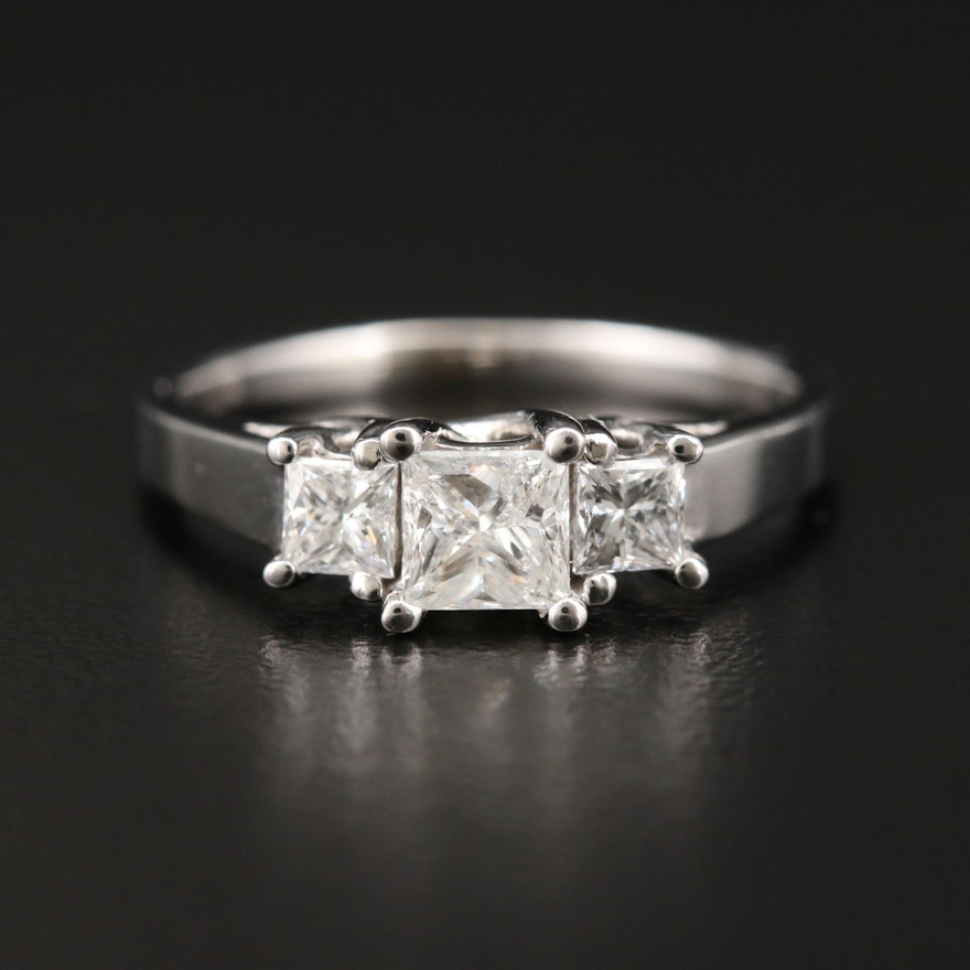 14K White Gold Diamond Ring