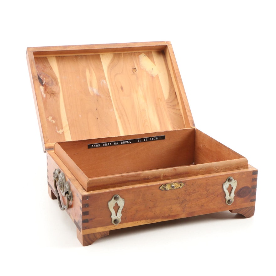 Cedar Treasure Chest Jewelry Box