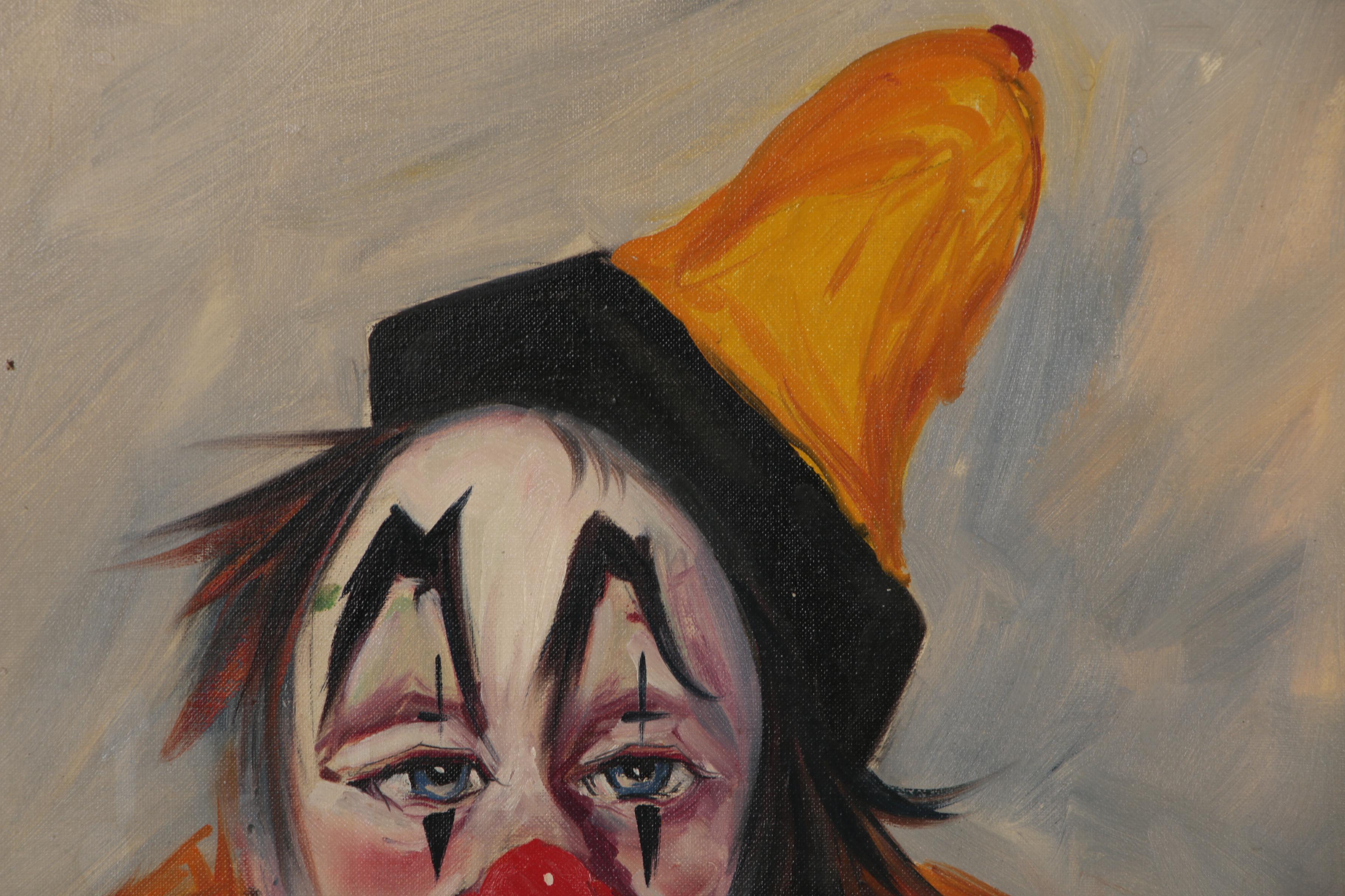 Louis Spiegel Clown Portrait Oil Painting