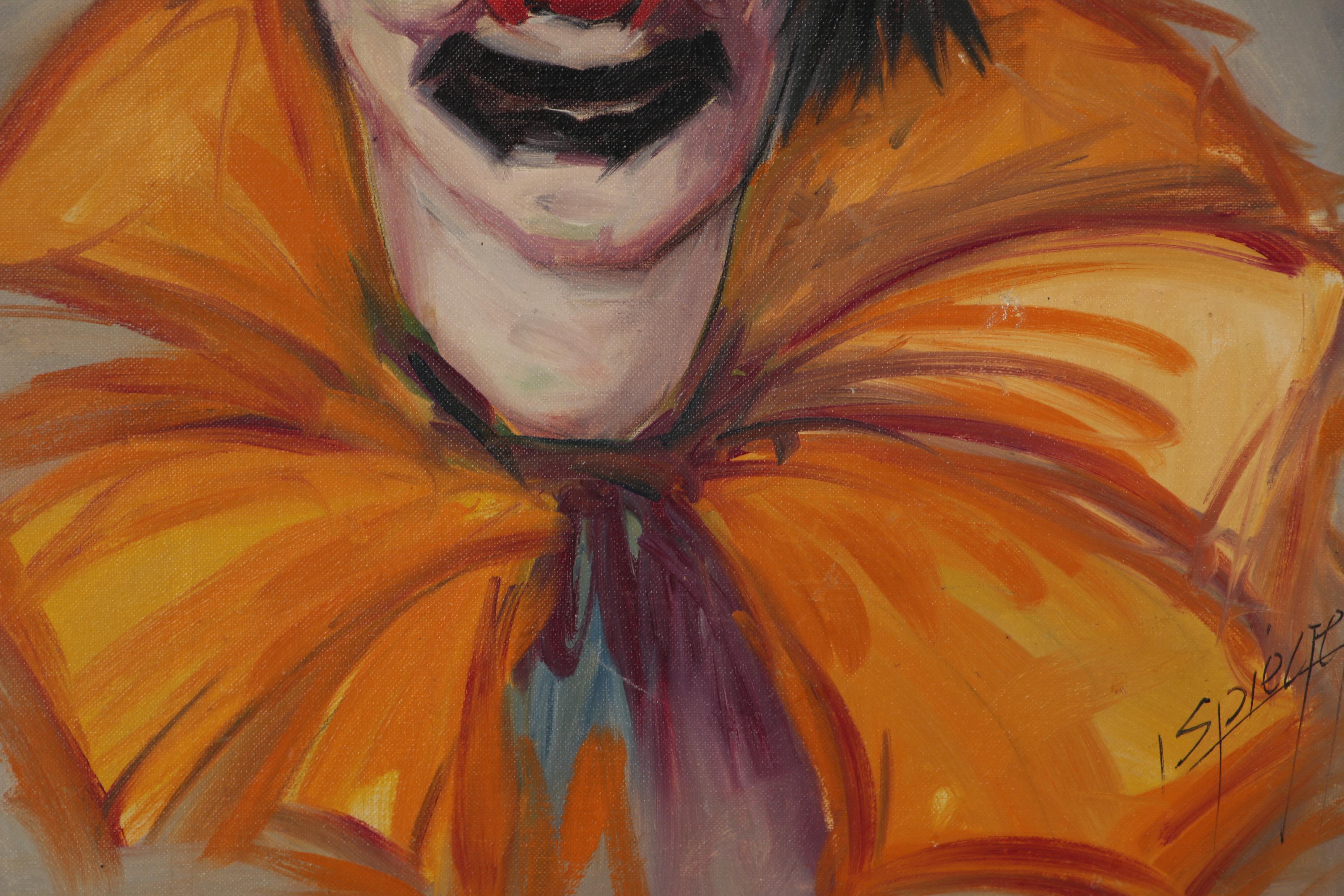 Louis Spiegel Clown Portrait Oil Painting