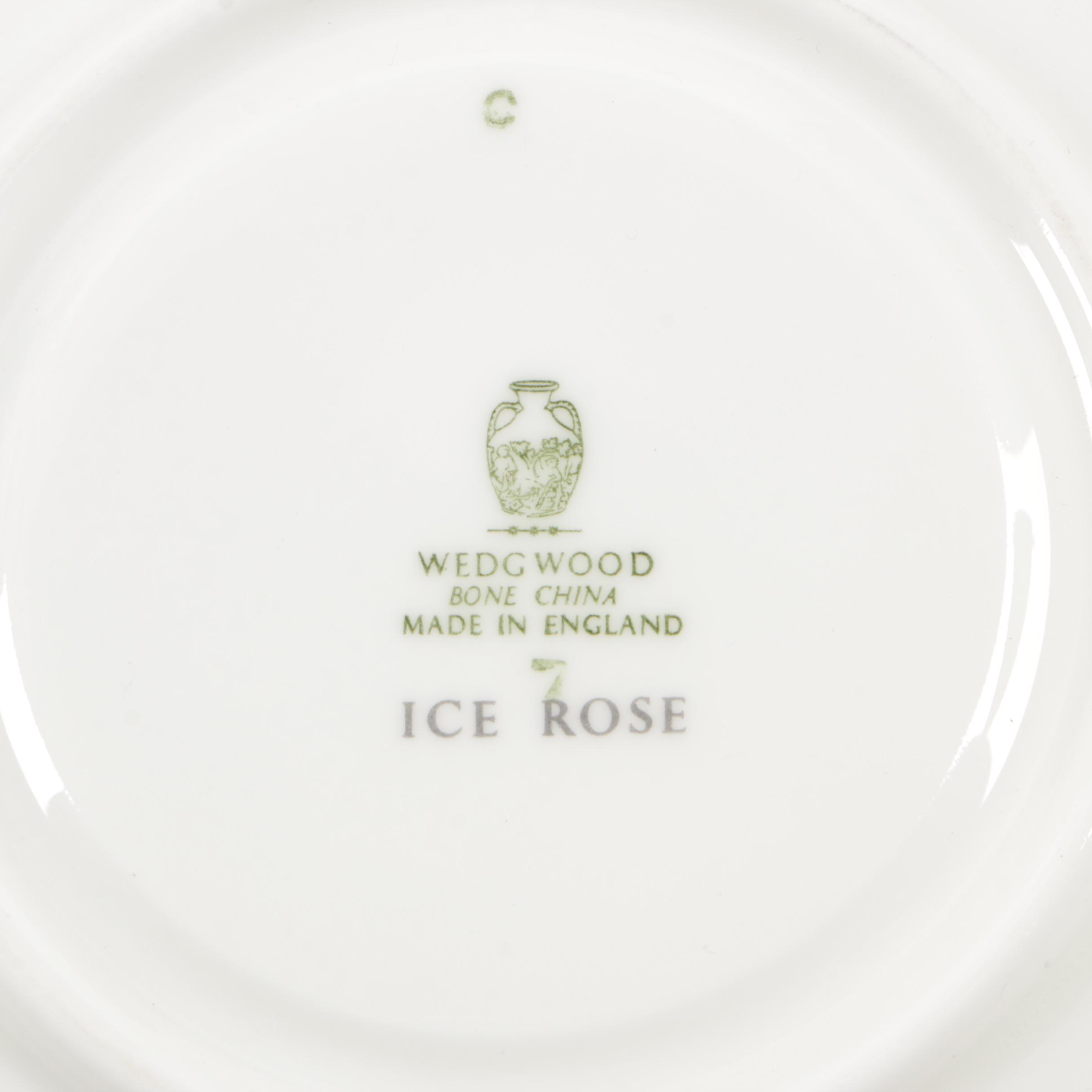 Wedgwood "Ice Rose" China Coffee Set, Mid to Late 20th Century