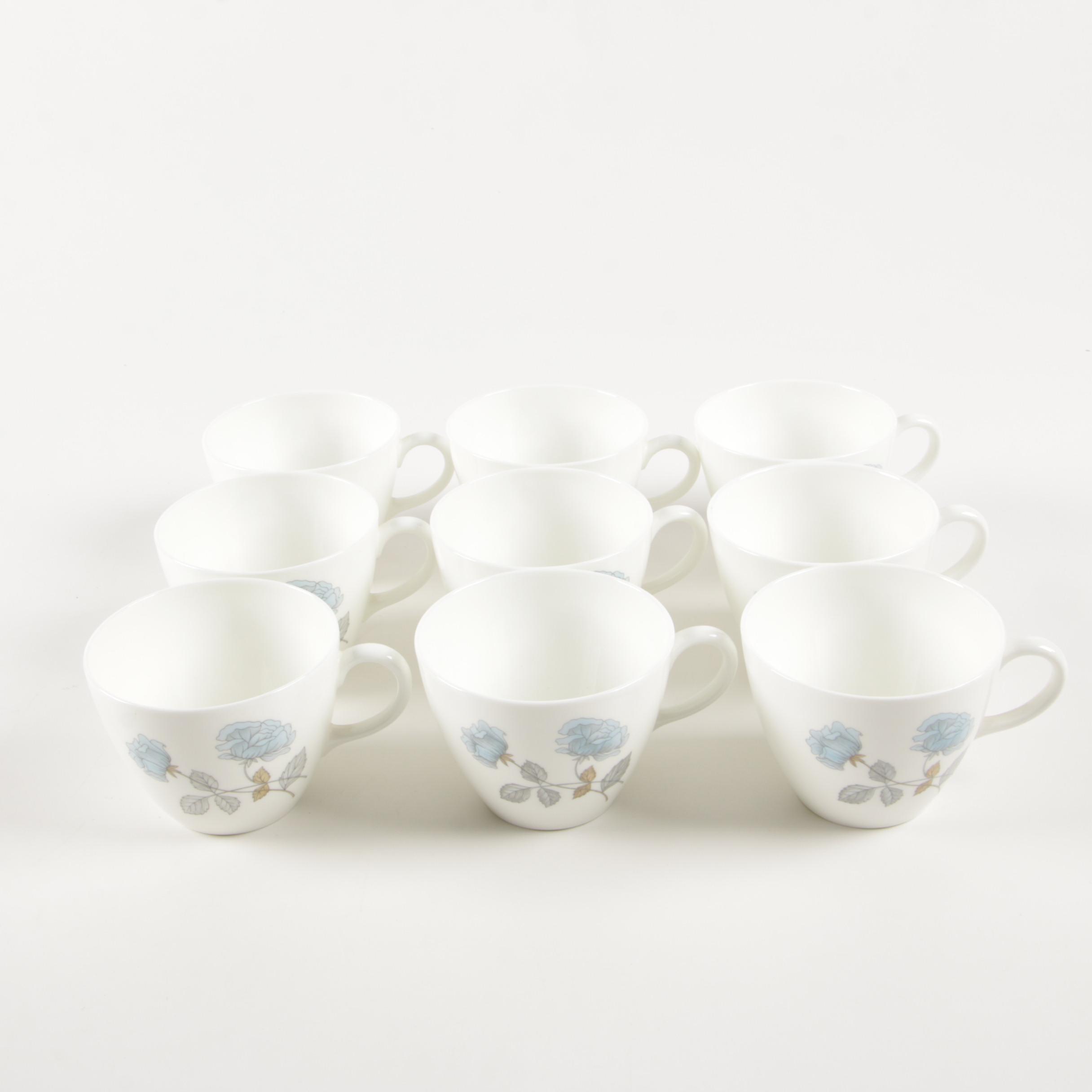 Wedgwood "Ice Rose" China Coffee Set, Mid to Late 20th Century