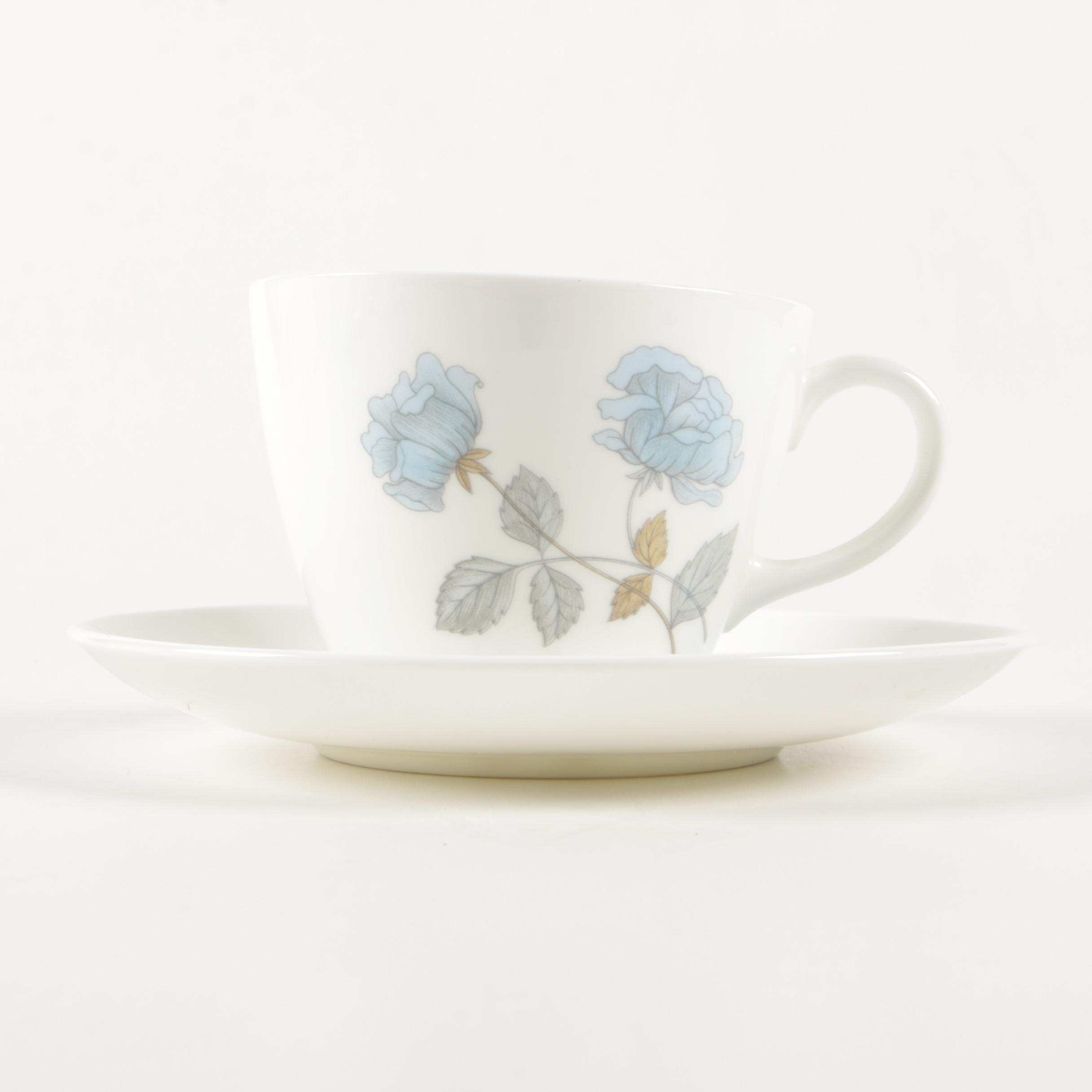 Wedgwood "Ice Rose" China Coffee Set, Mid to Late 20th Century