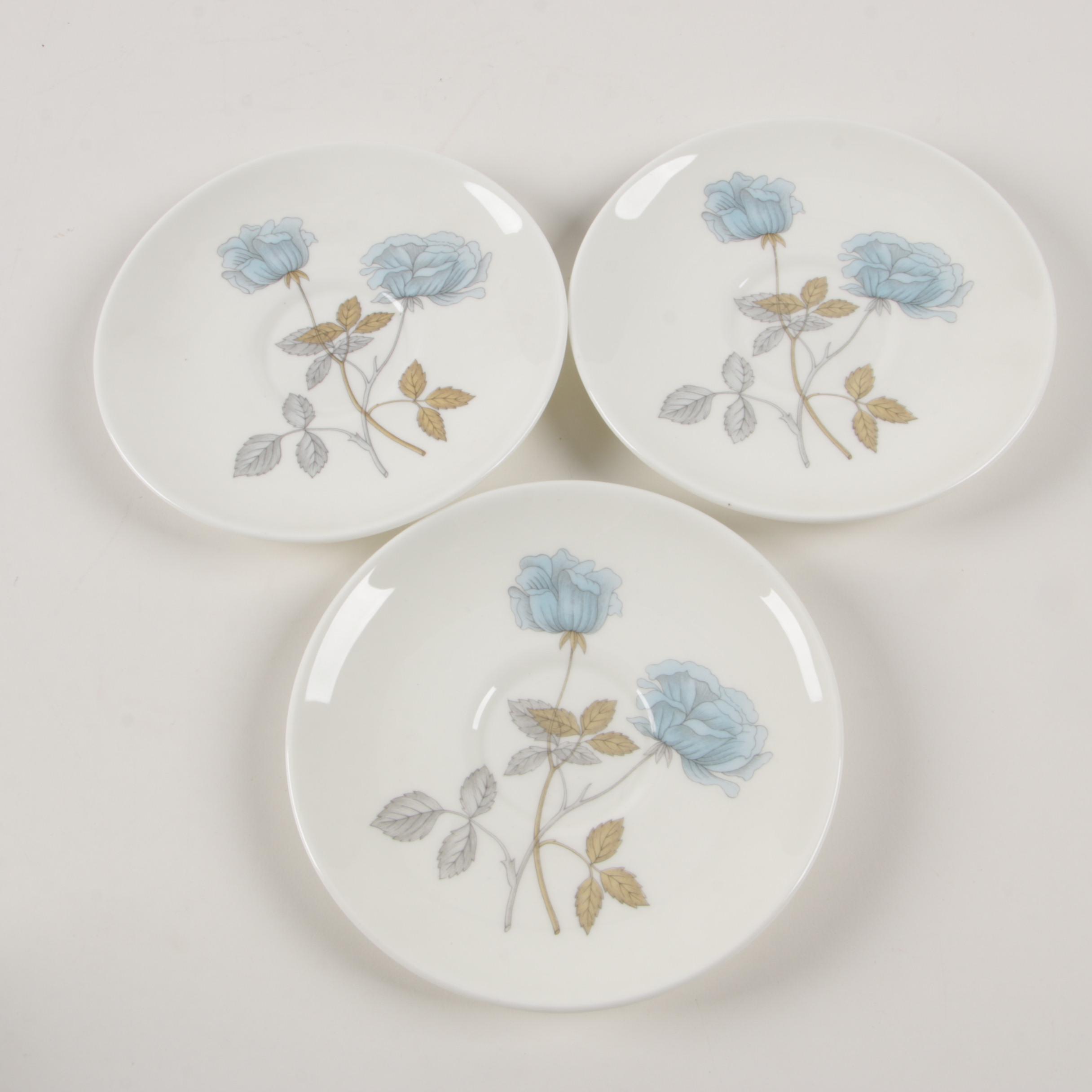 Wedgwood "Ice Rose" China Coffee Set, Mid to Late 20th Century