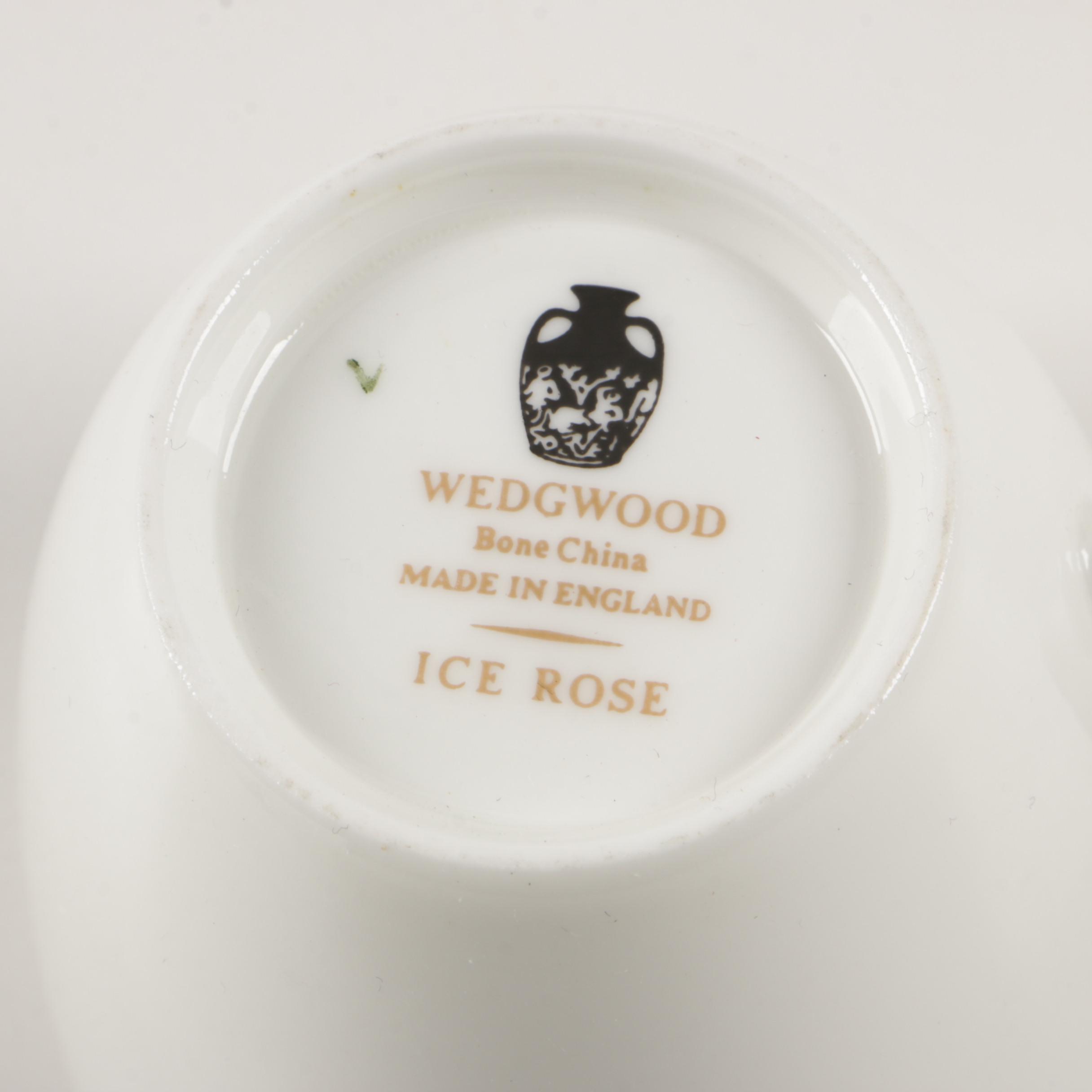 Wedgwood "Ice Rose" China Coffee Set, Mid to Late 20th Century