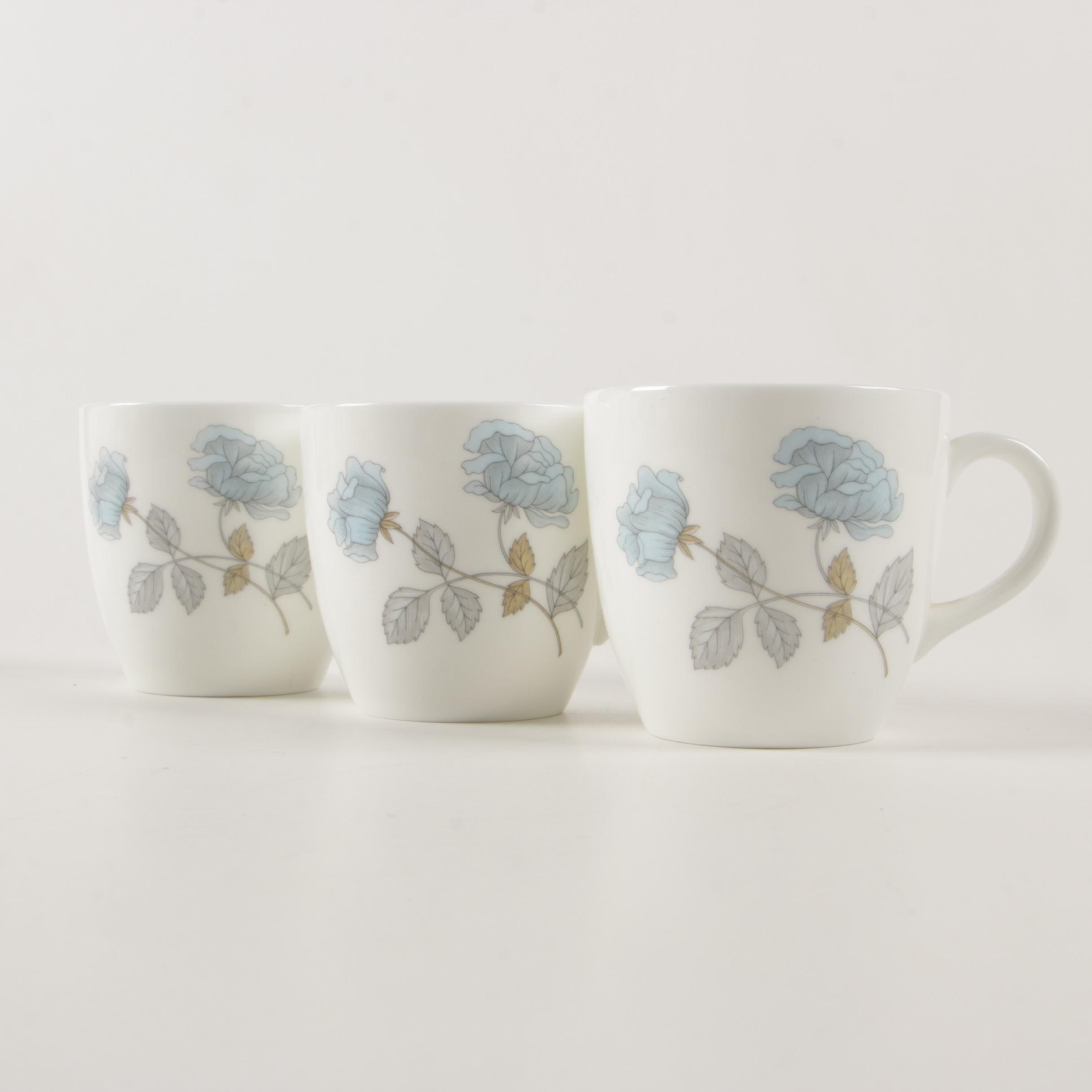 Wedgwood "Ice Rose" China Coffee Set, Mid to Late 20th Century