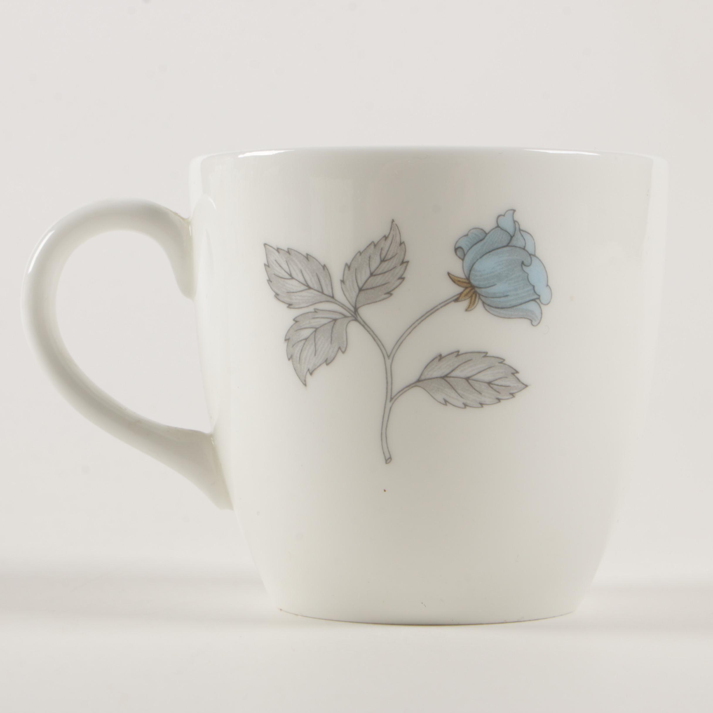 Wedgwood "Ice Rose" China Coffee Set, Mid to Late 20th Century