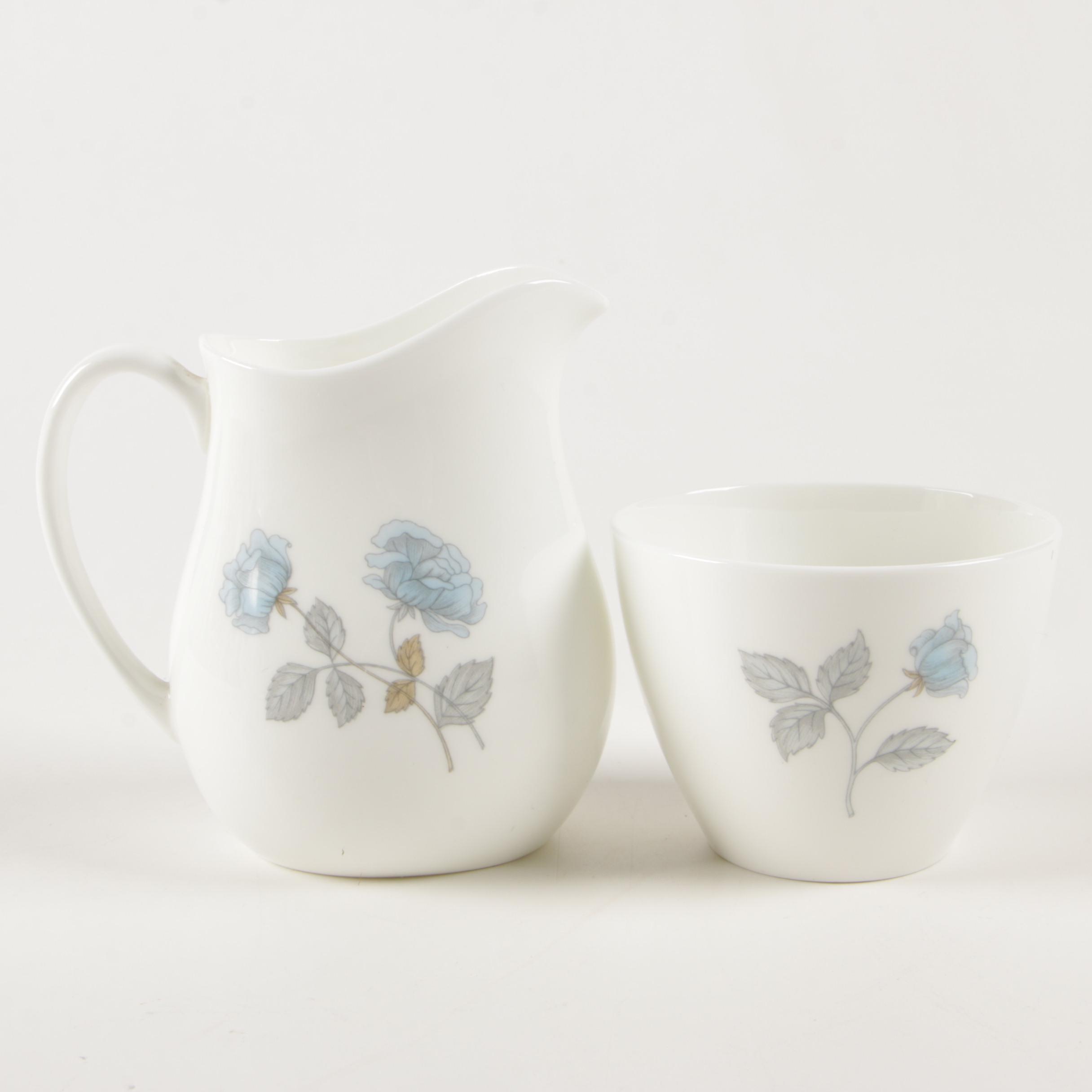 Wedgwood "Ice Rose" China Coffee Set, Mid to Late 20th Century