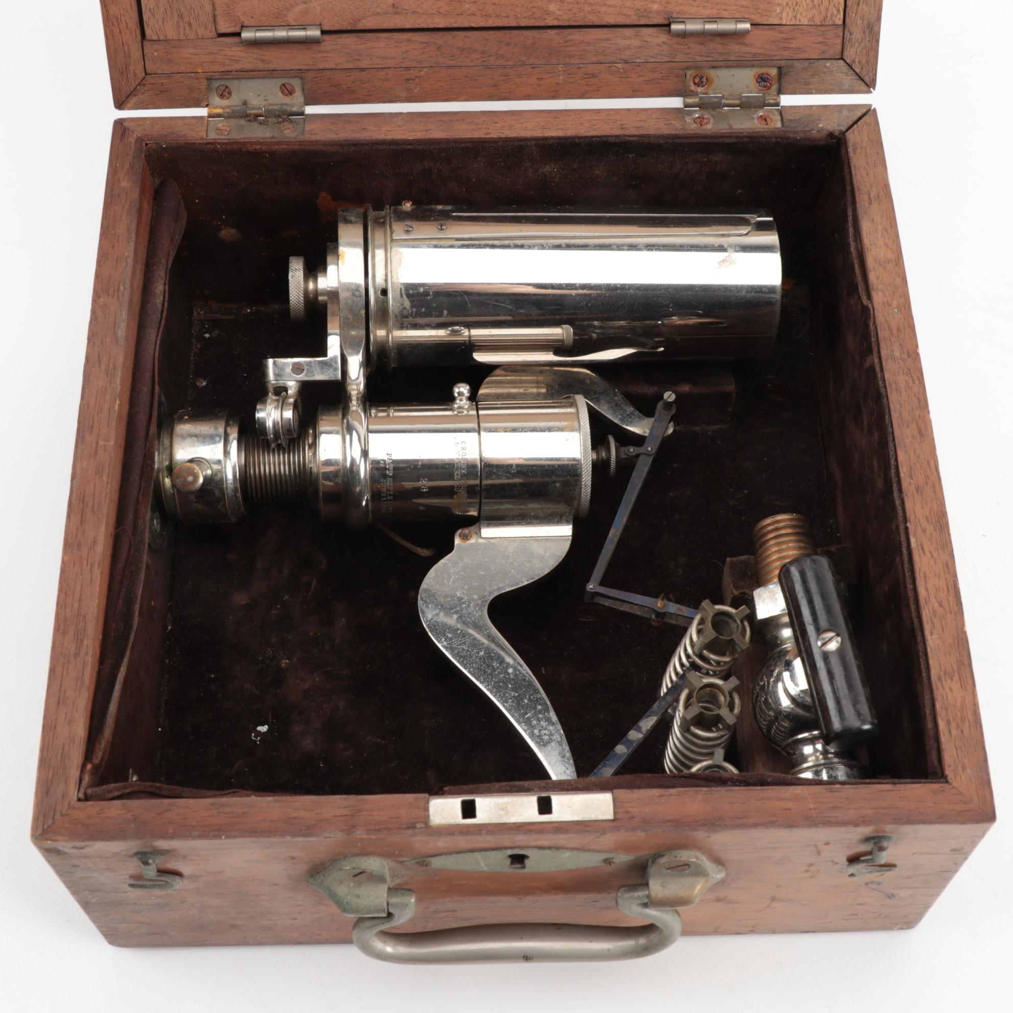 Crosby Steam Gage & Valve Co. Steam Indicator in Walnut Case