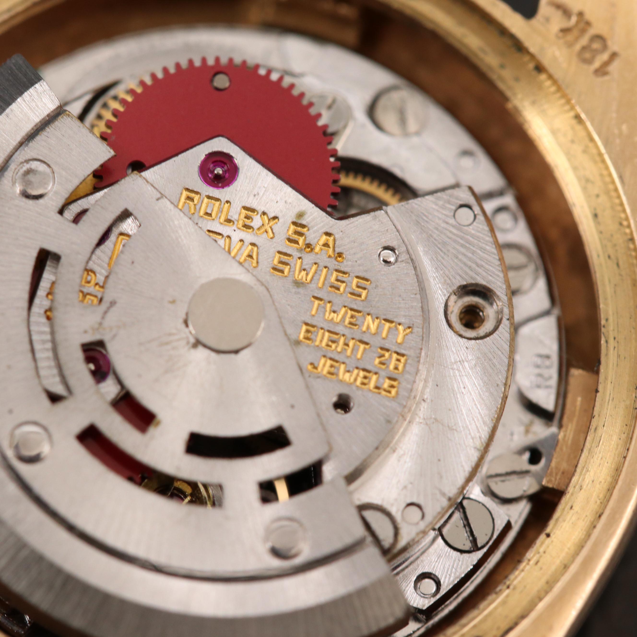 Rolex President Datejust 18K Gold Watch with 1.05 CTW Diamond Dial and Bezel