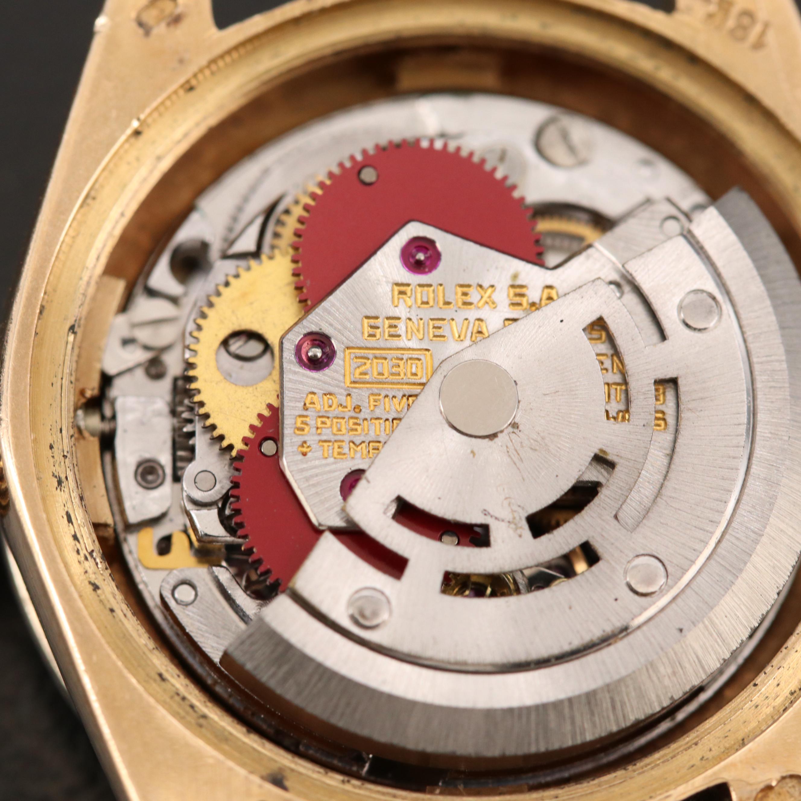 Rolex President Datejust 18K Gold Watch with 1.05 CTW Diamond Dial and Bezel