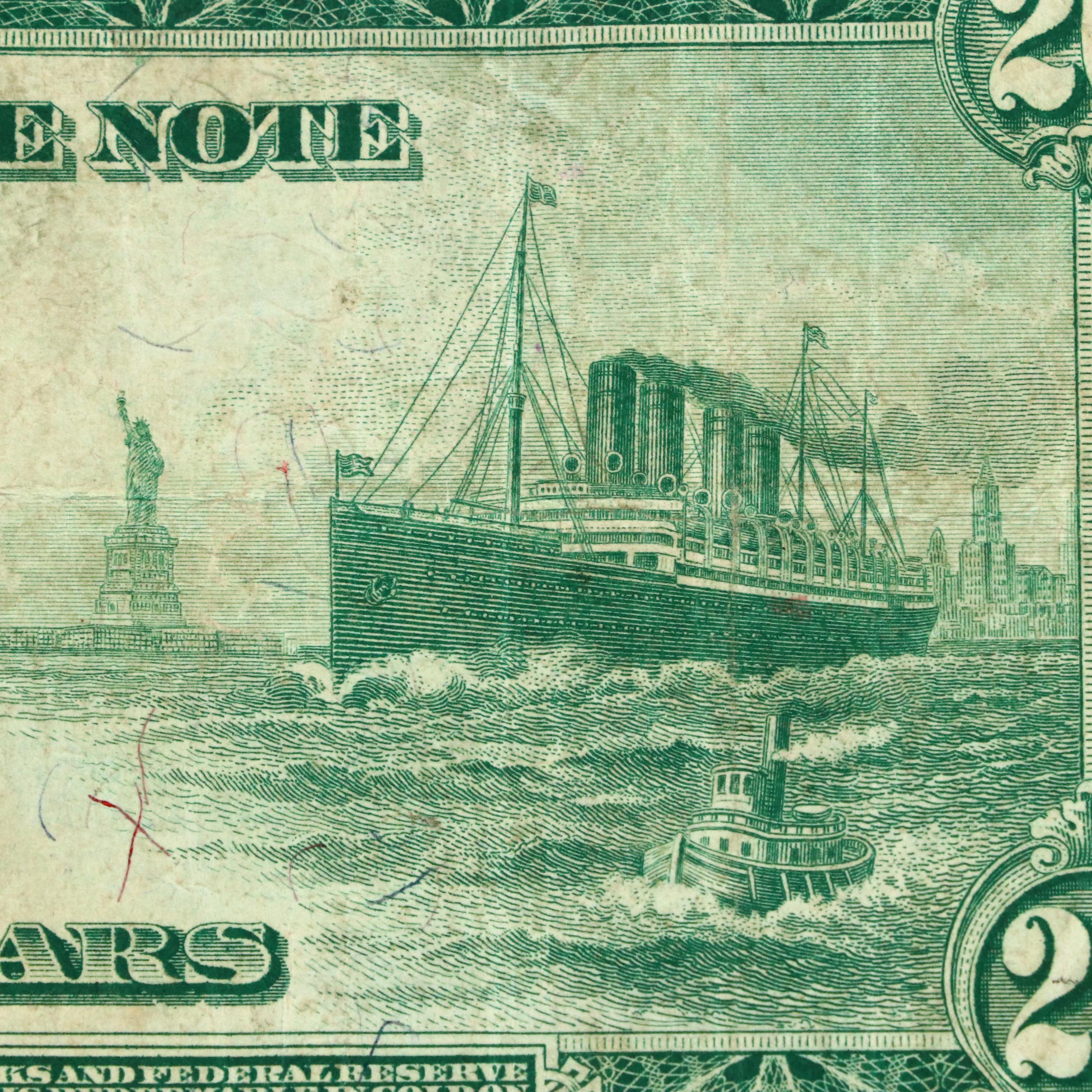 1914 Blue Seal $20 Federal Reserve Note Issued Out of Cleveland, OH